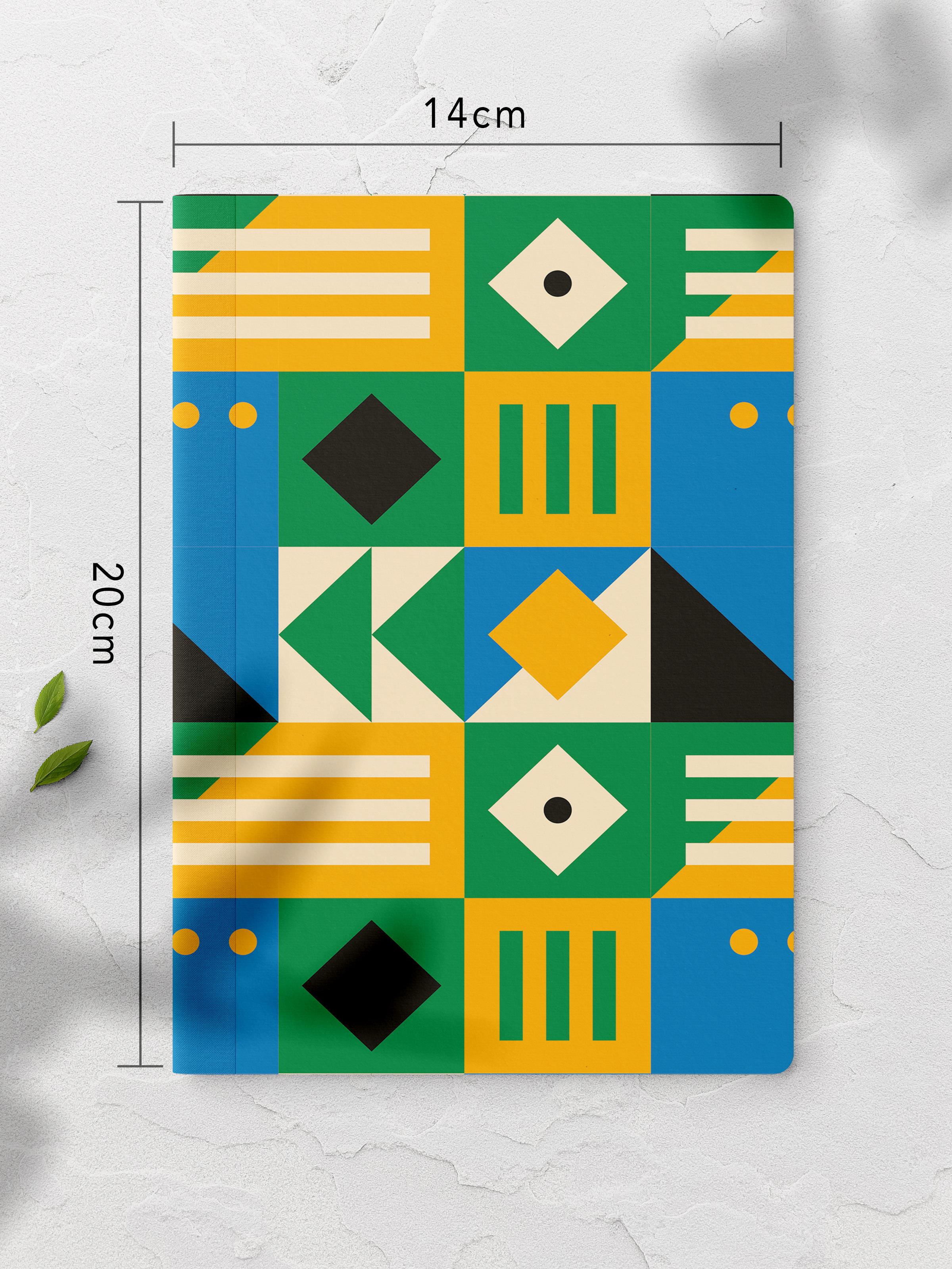 Çizgisiz Defter, Renkli ve Desenli Notebook, Not Defteri, Akıl ve Anı Defteri, 64 Sayfa, 14*21cm
