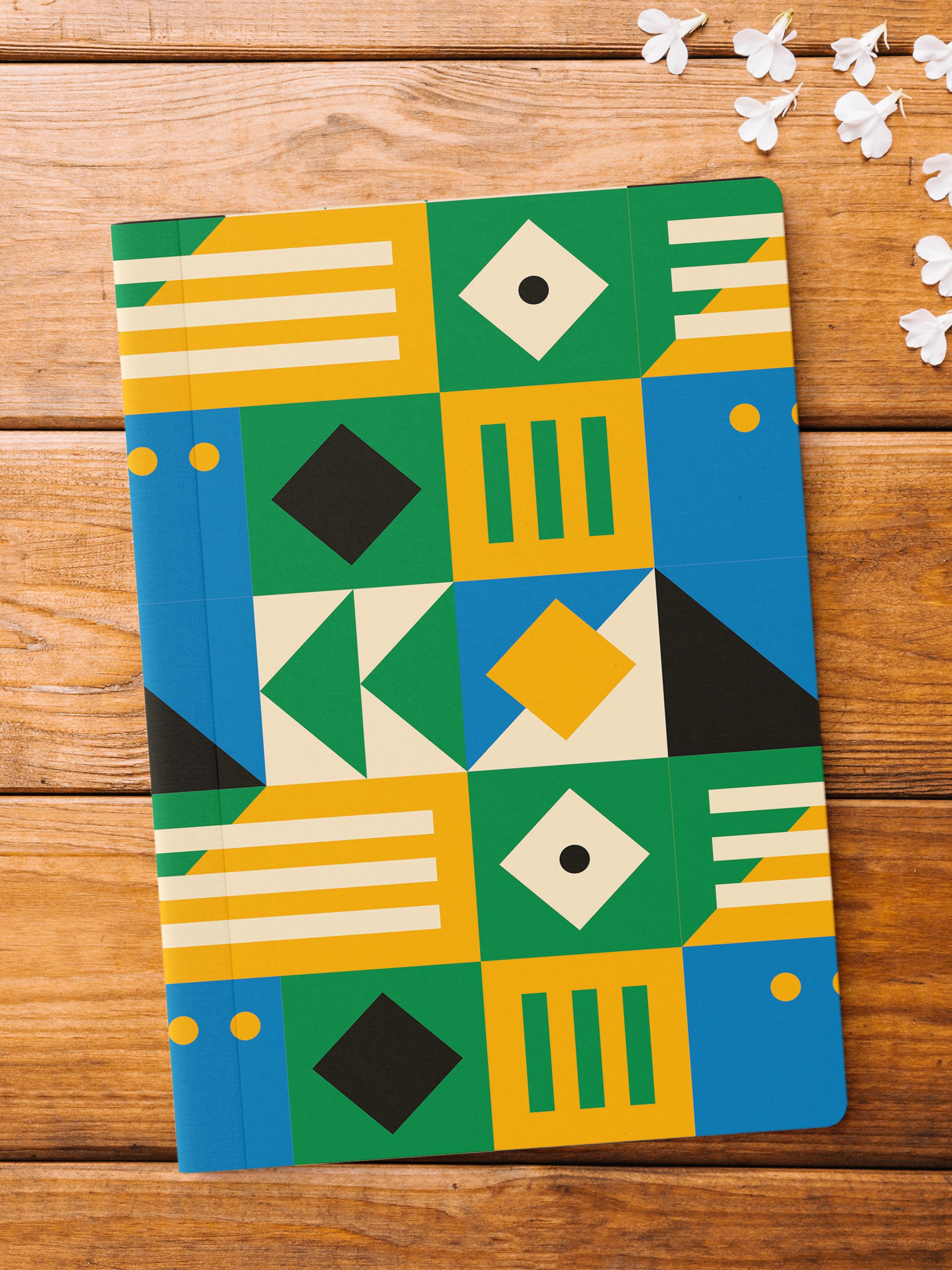 Çizgisiz Defter, Renkli ve Desenli Notebook, Not Defteri, Akıl ve Anı Defteri, 64 Sayfa, 14*21cm