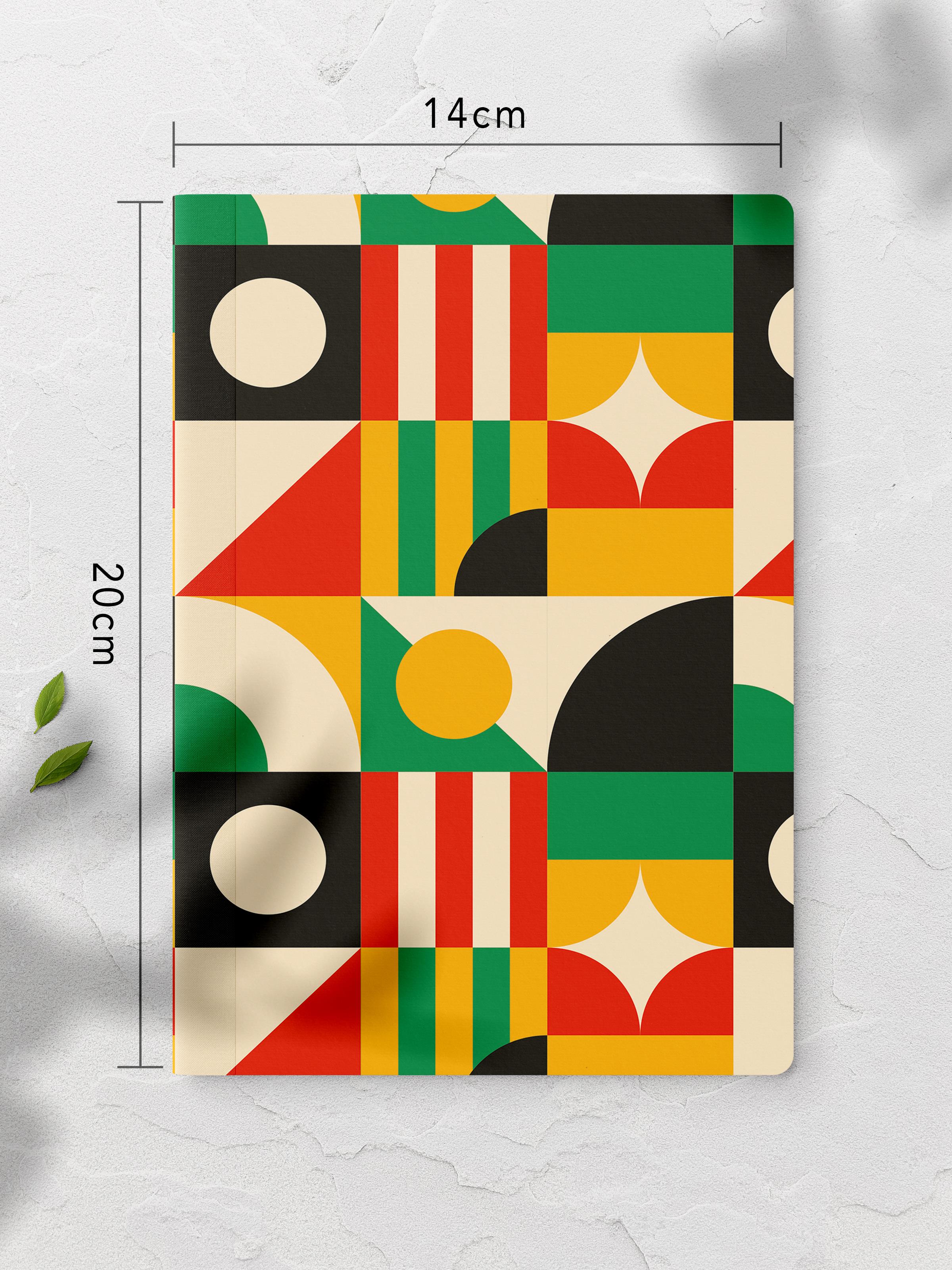 Çizgisiz Defter, Renkli ve Desenli Notebook, Not Defteri, Akıl ve Anı Defteri, 64 Sayfa, 14*21cm