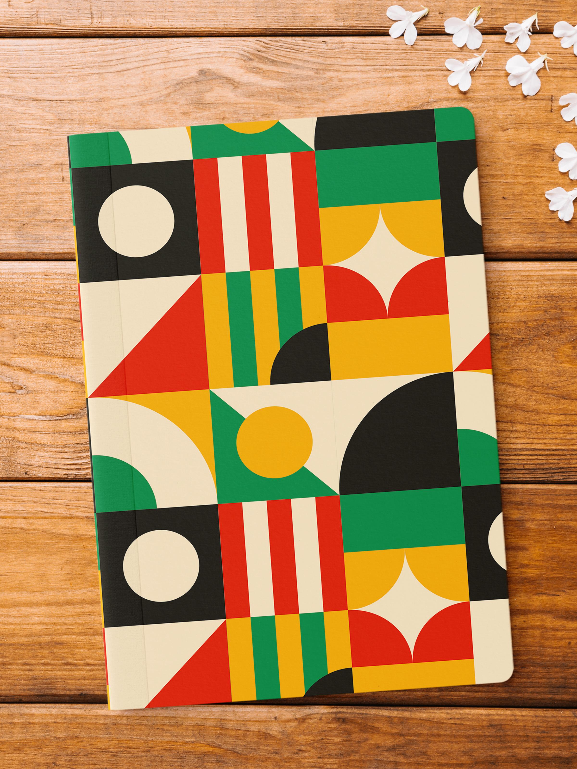 Çizgisiz Defter, Renkli ve Desenli Notebook, Not Defteri, Akıl ve Anı Defteri, 64 Sayfa, 14*21cm
