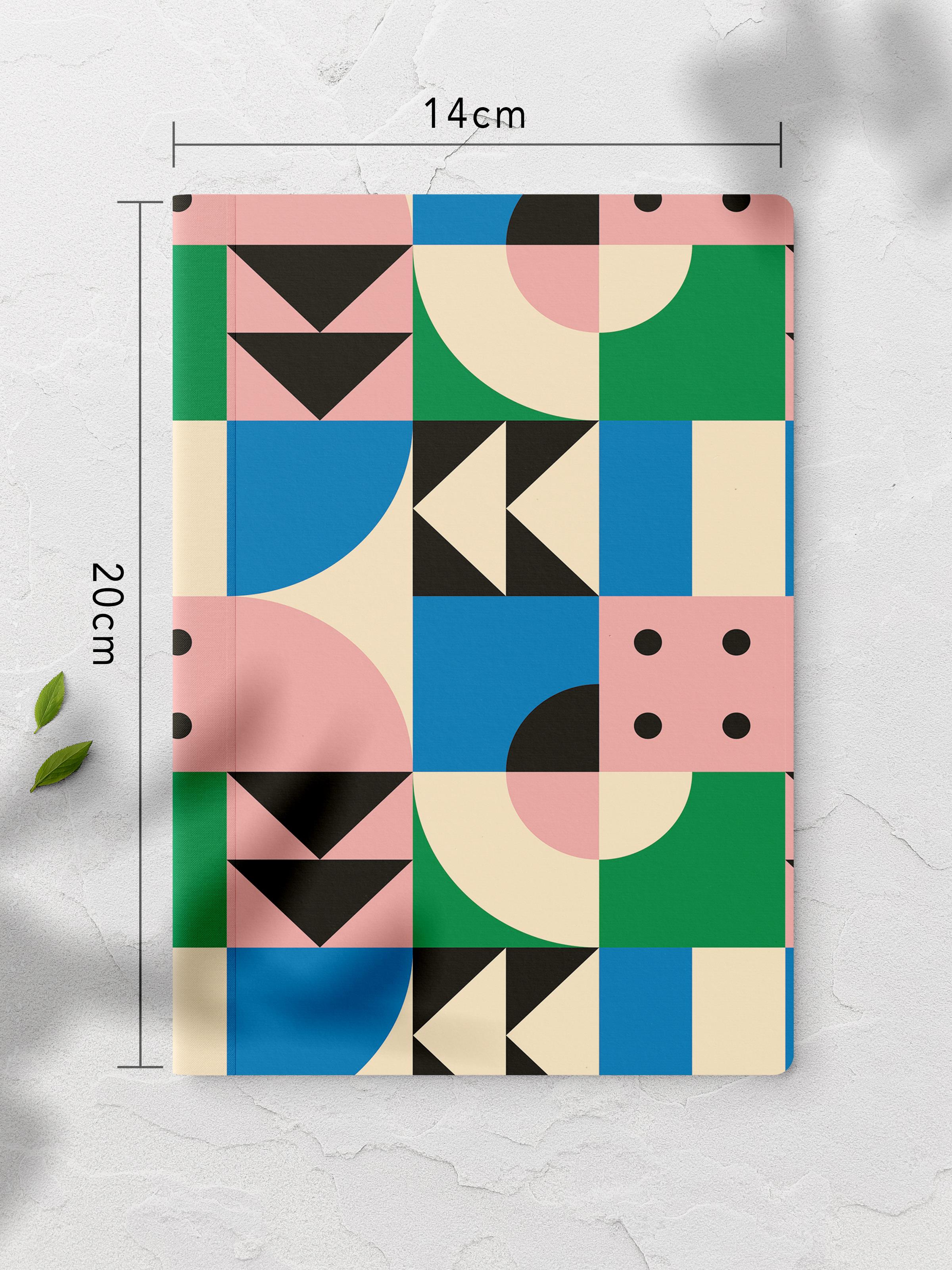 Çizgisiz Defter, Renkli ve Desenli Notebook, Not Defteri, Akıl ve Anı Defteri, 64 Sayfa, 14*21cm