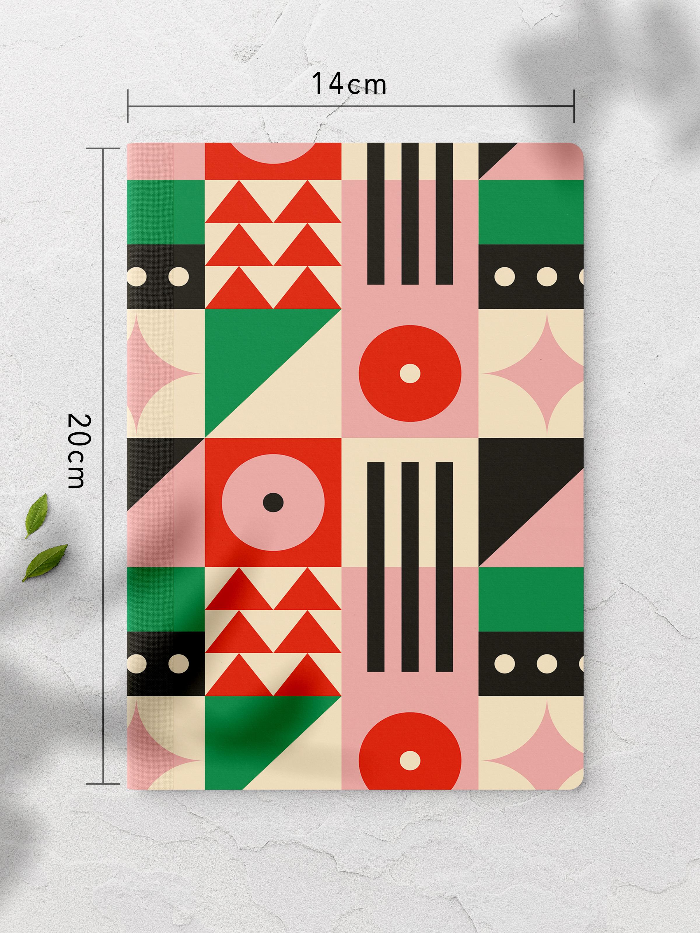 Çizgisiz Defter, Renkli ve Desenli Notebook, Not Defteri, Akıl ve Anı Defteri, 64 Sayfa, 14*21cm