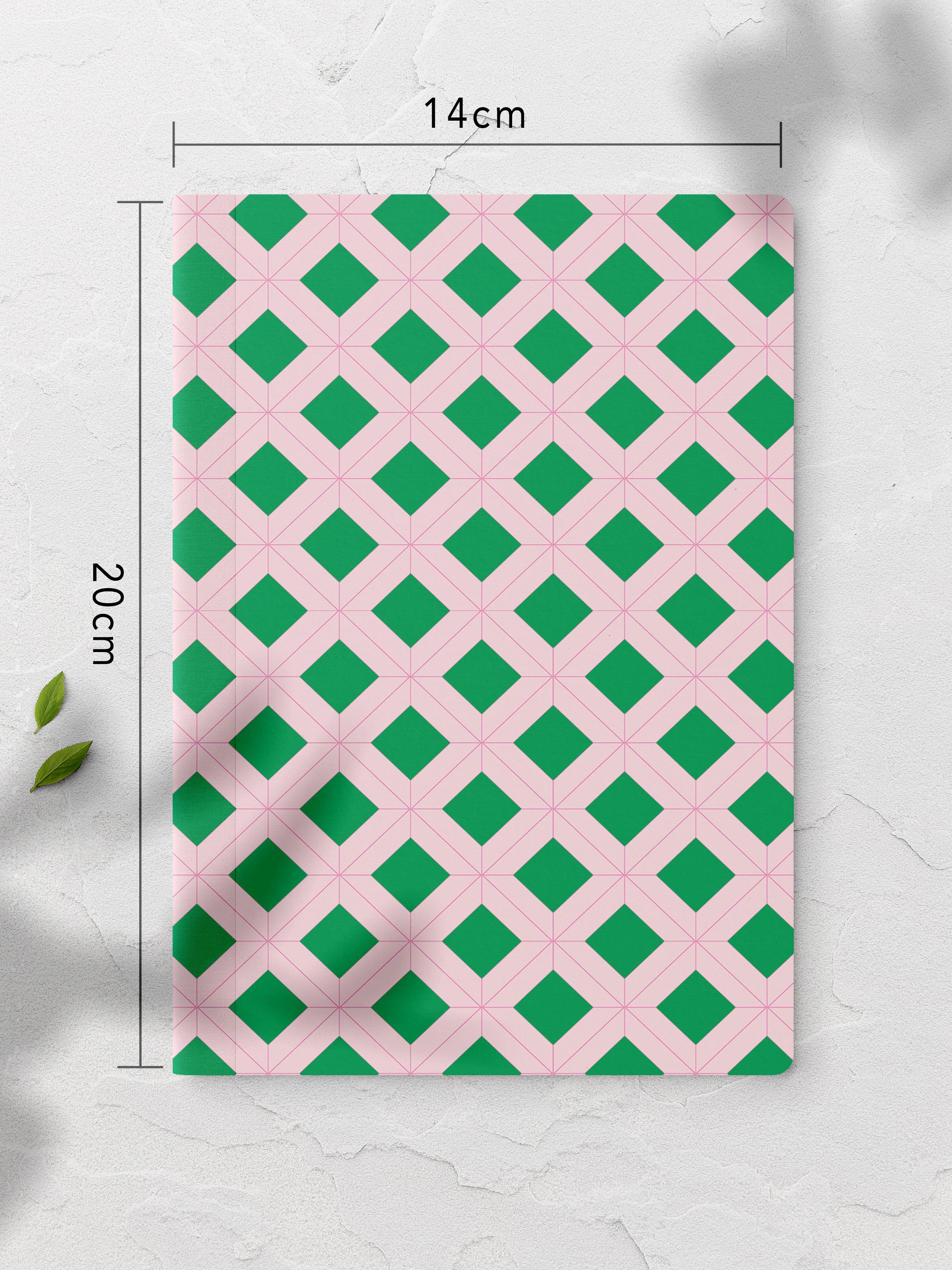 Çizgisiz Defter, Renkli ve Desenli Notebook, Not Defteri, Akıl ve Anı Defteri, 64 Sayfa, 14*21cm