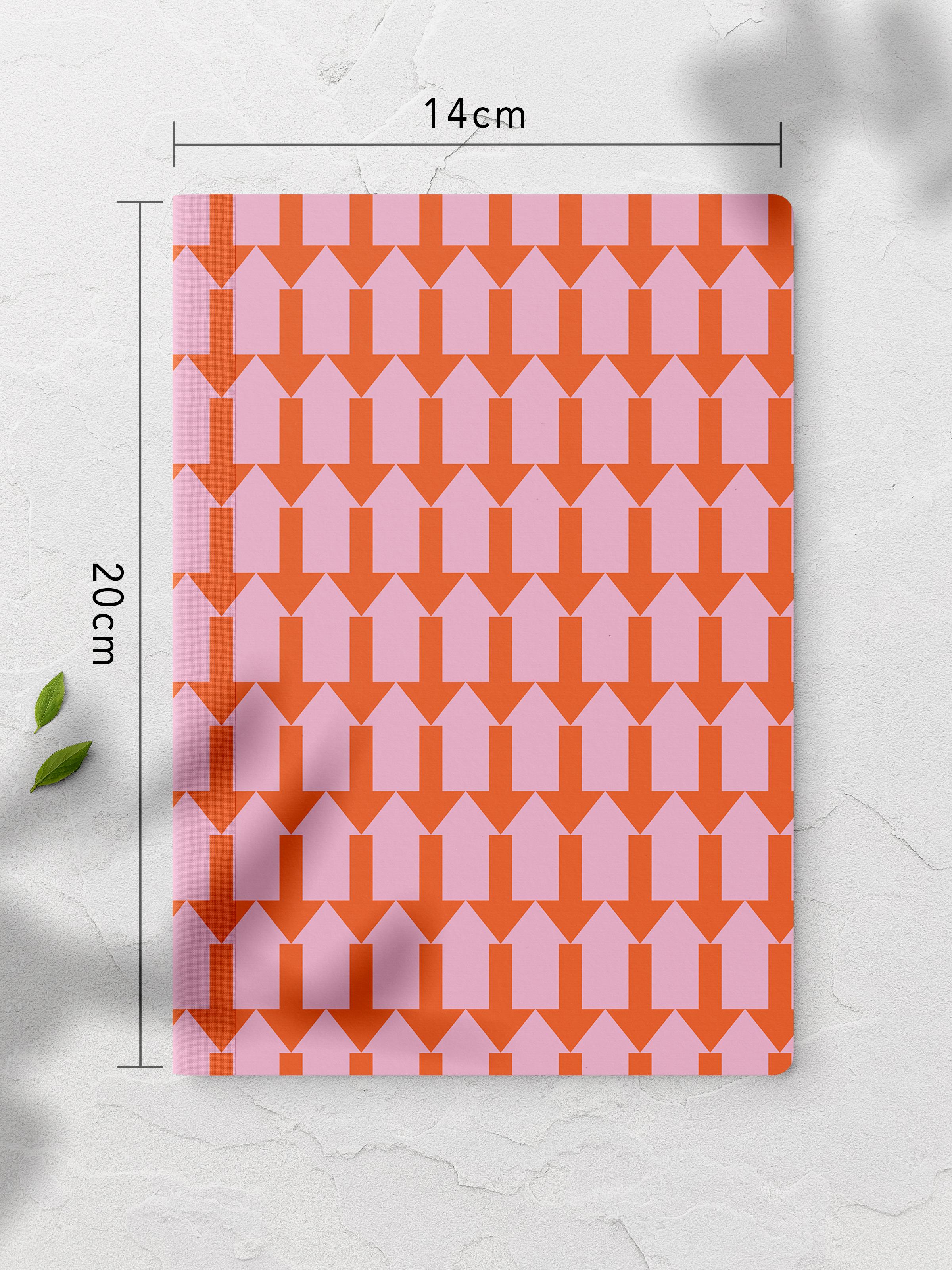 Çizgisiz Defter, Renkli ve Desenli Notebook, Not Defteri, Akıl ve Anı Defteri, 64 Sayfa, 14*21cm