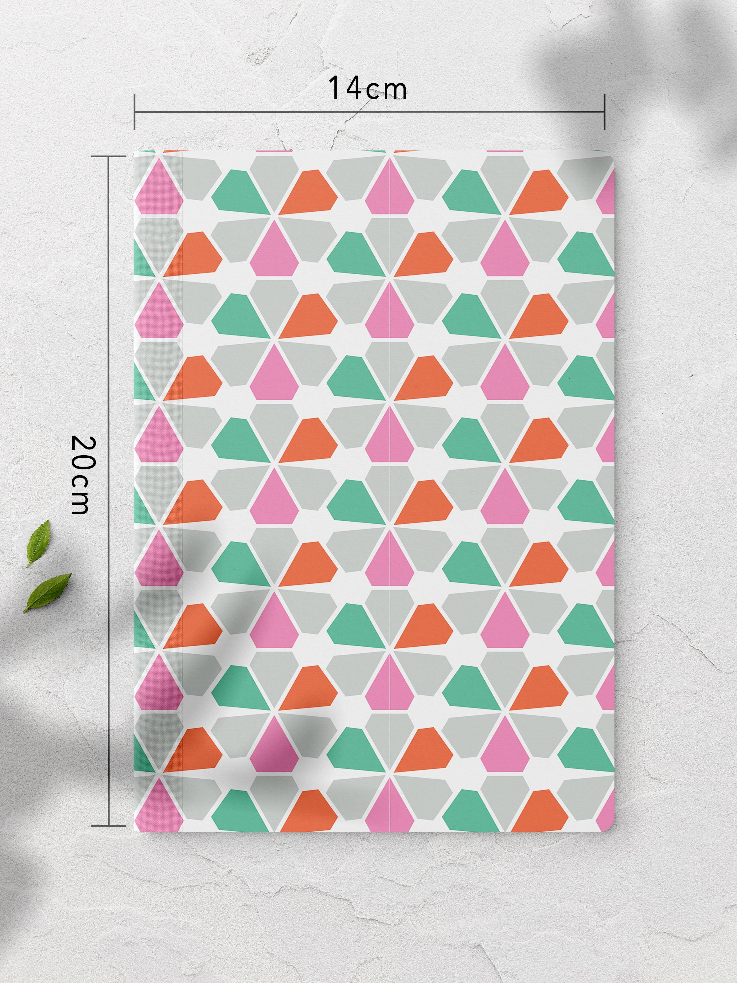 Çizgisiz Defter, Renkli ve Desenli Notebook, Not Defteri, Akıl ve Anı Defteri, 64 Sayfa, 14*21cm
