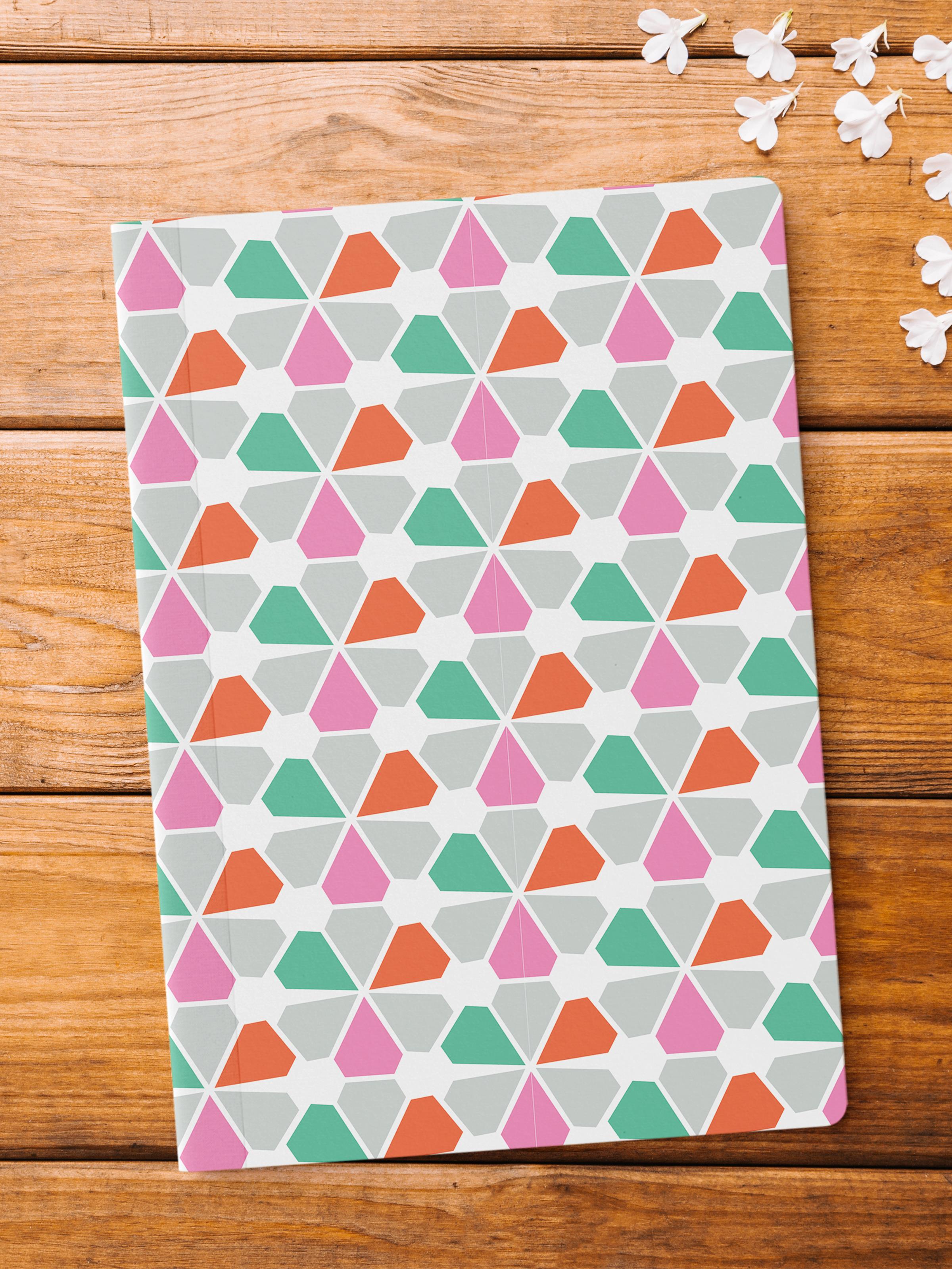 Çizgisiz Defter, Renkli ve Desenli Notebook, Not Defteri, Akıl ve Anı Defteri, 64 Sayfa, 14*21cm