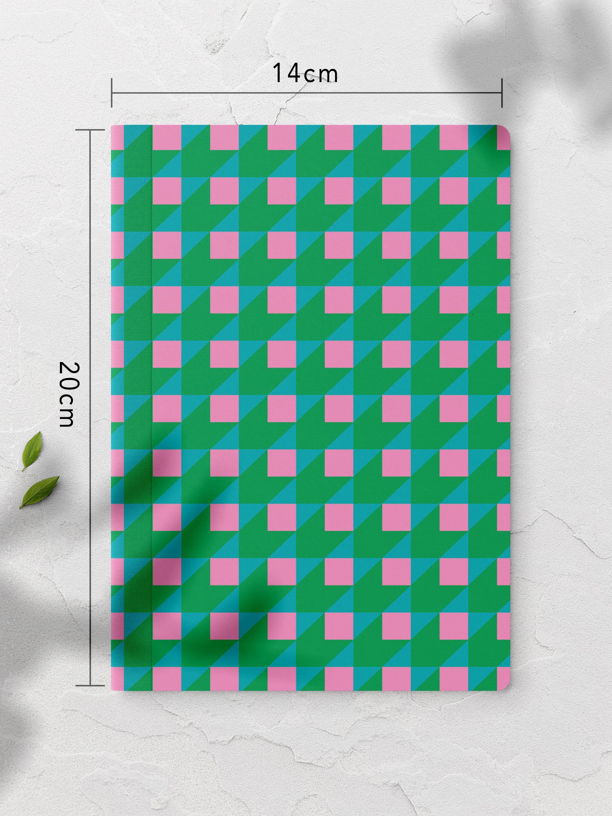 Çizgisiz Defter, Renkli ve Desenli Notebook, Not Defteri, Akıl ve Anı Defteri, 64 Sayfa, 14*21cm