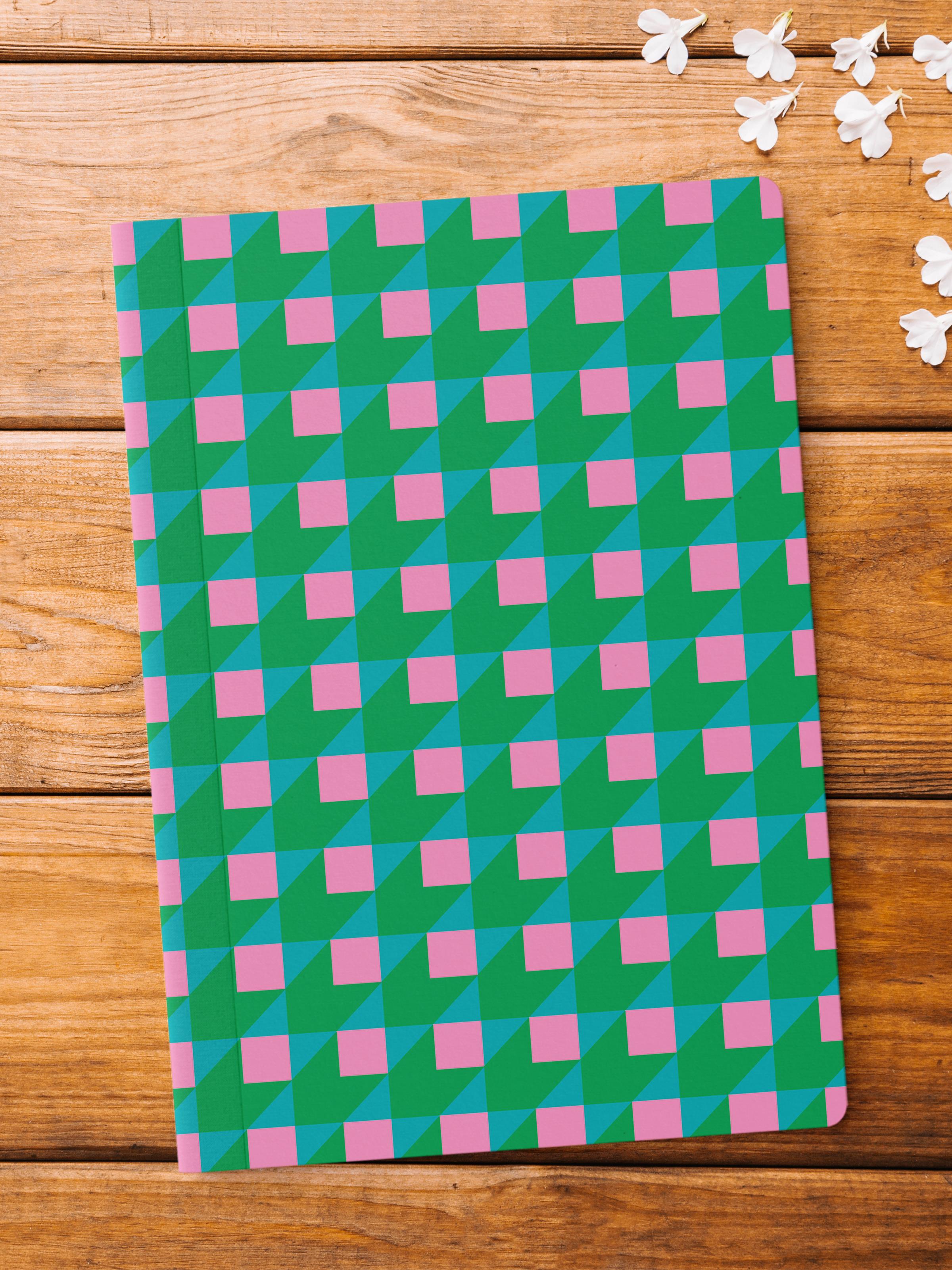 Çizgisiz Defter, Renkli ve Desenli Notebook, Not Defteri, Akıl ve Anı Defteri, 64 Sayfa, 14*21cm