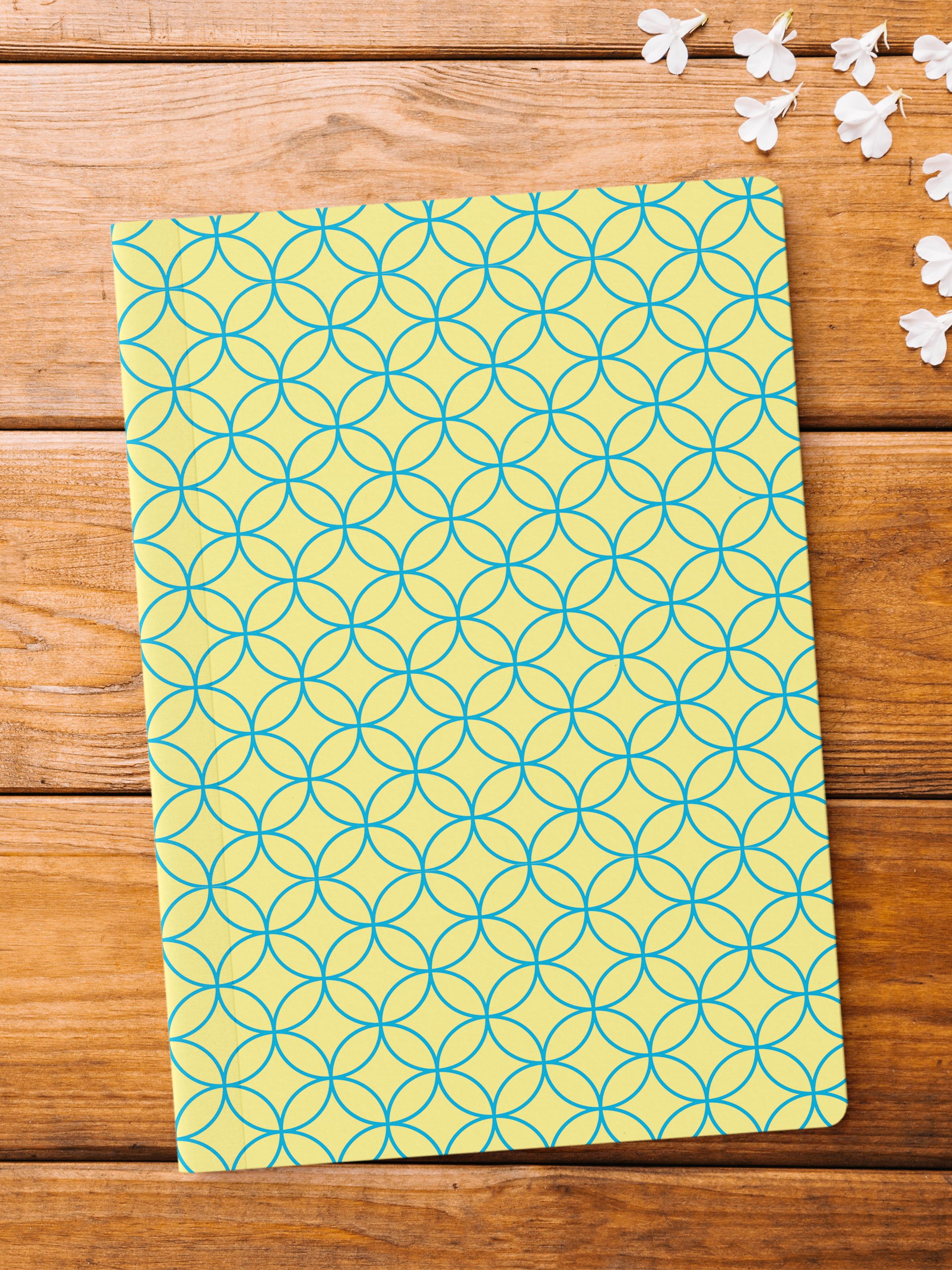Çizgisiz Defter, Renkli ve Desenli Notebook, Not Defteri, Akıl ve Anı Defteri, 64 Sayfa, 14*21cm