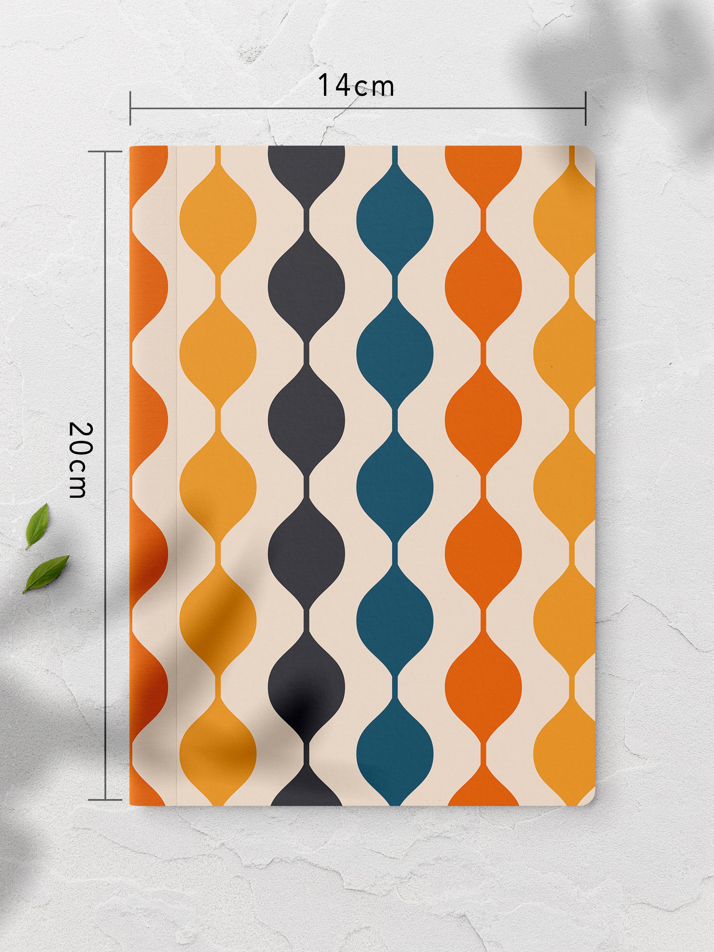 Çizgisiz Defter, Renkli Vintage Notebook, Not Defteri, Akıl ve Anı Defteri, 64 Sayfa, 14*21cm