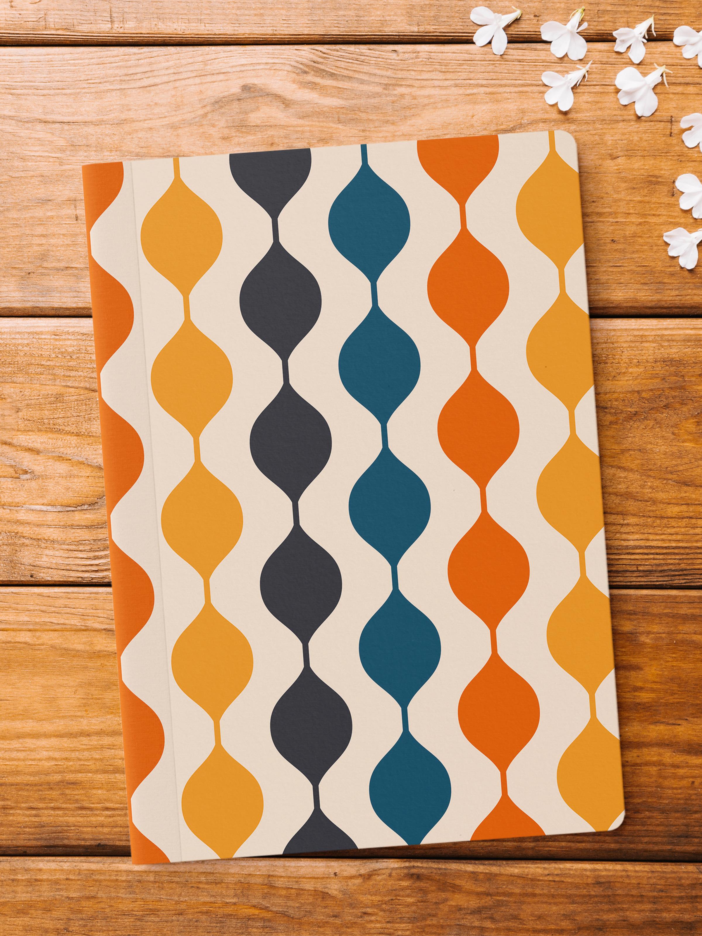 Çizgisiz Defter, Renkli Vintage Notebook, Not Defteri, Akıl ve Anı Defteri, 64 Sayfa, 14*21cm