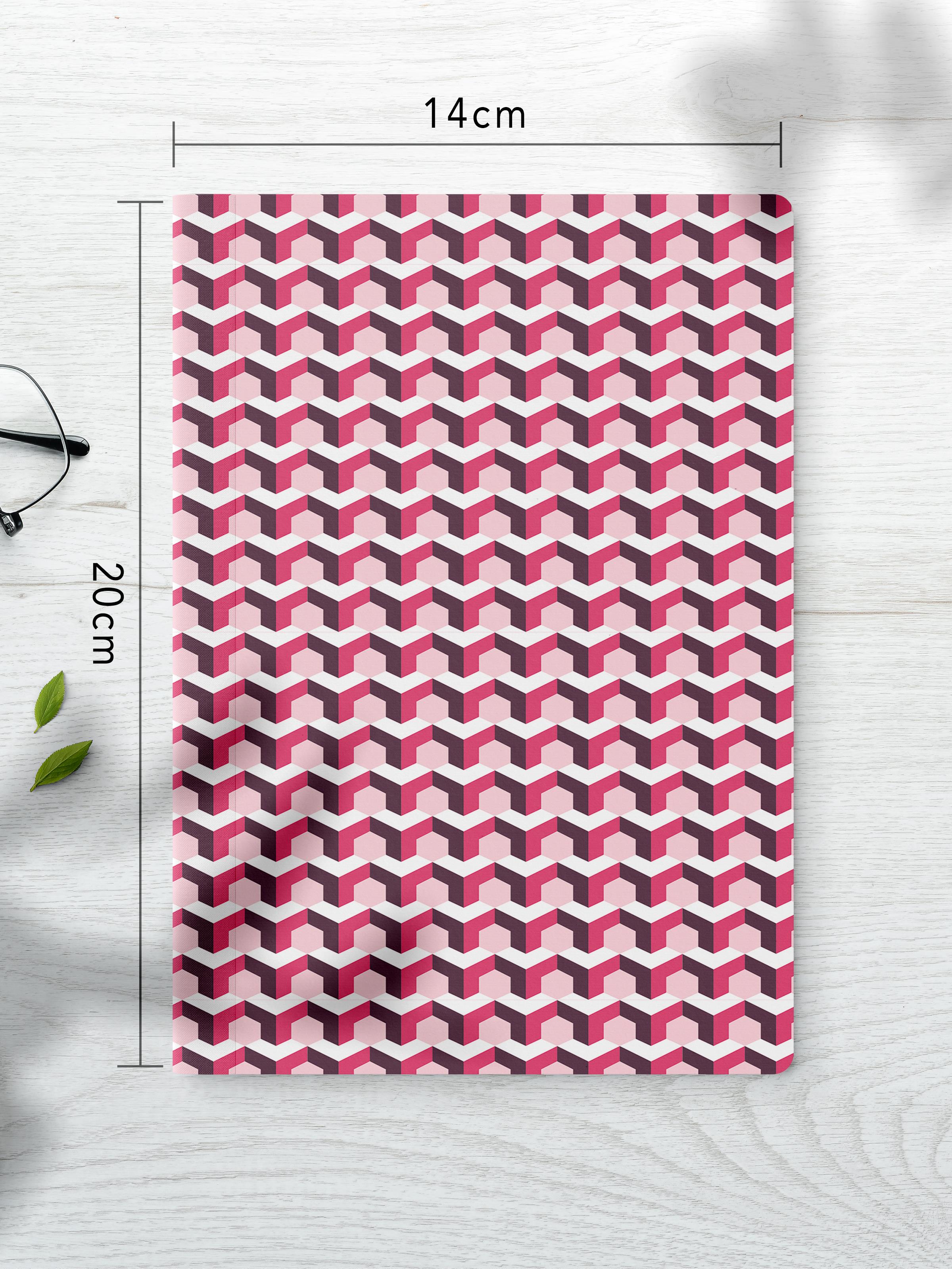 Çizgisiz Defter Seti, 2 Adet Geometrik Desenli Notebook, Not Defteri, Anı Defteri, 64 Sayfa Orta Boy
