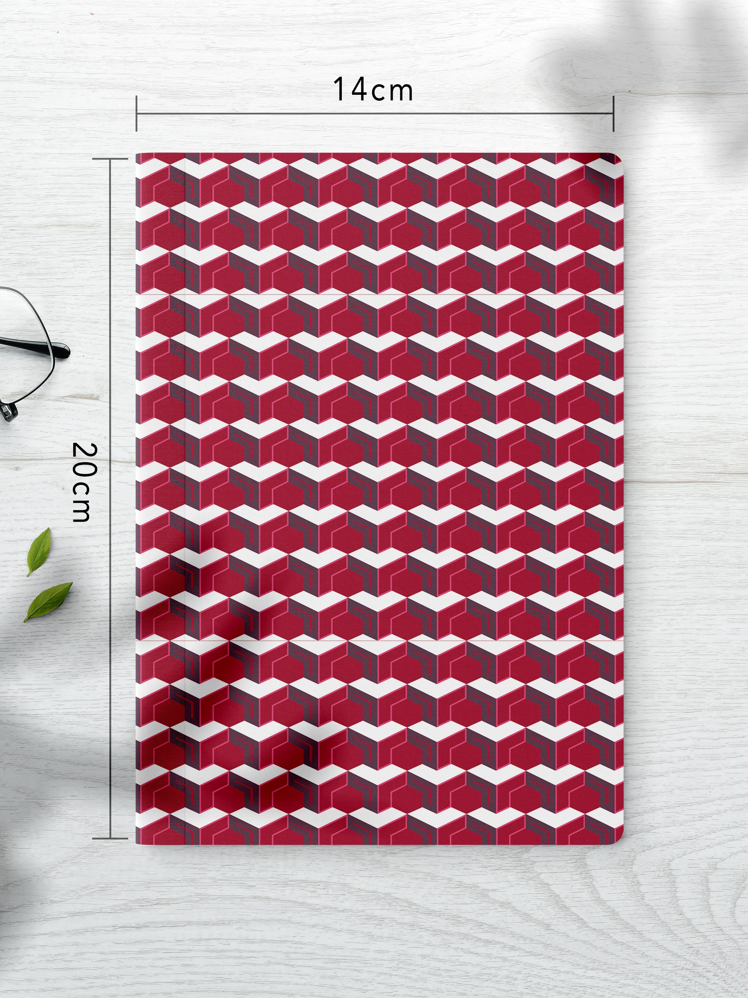 Çizgisiz Defter Seti, 2 Adet Geometrik Desenli Notebook, Not Defteri, Anı Defteri, 64 Sayfa Orta Boy