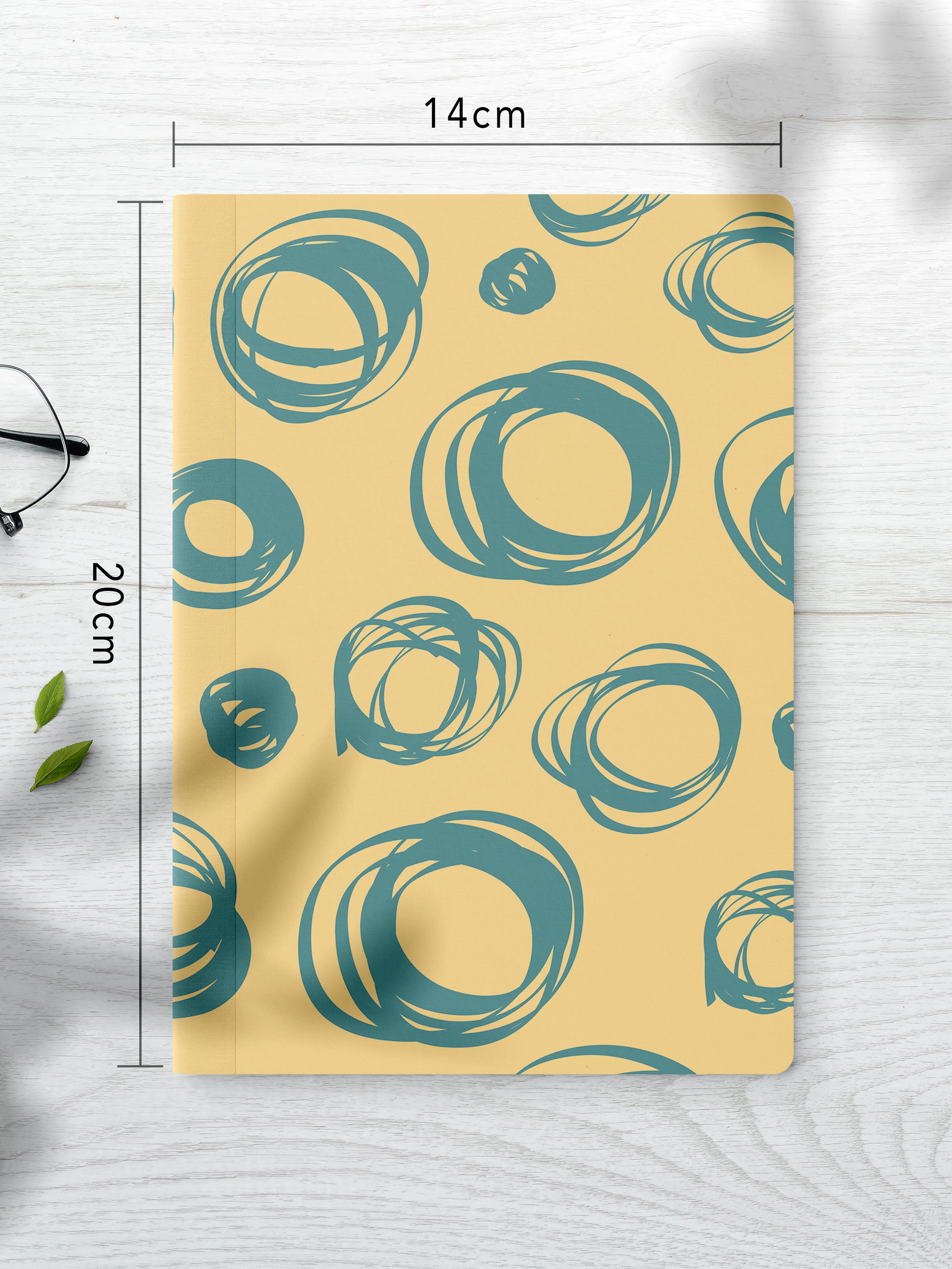 Çizgisiz Defter Seti, 2 Adet Geometrik Desenli Notebook, Not Defteri, Anı Defteri, 64 Sayfa Orta Boy