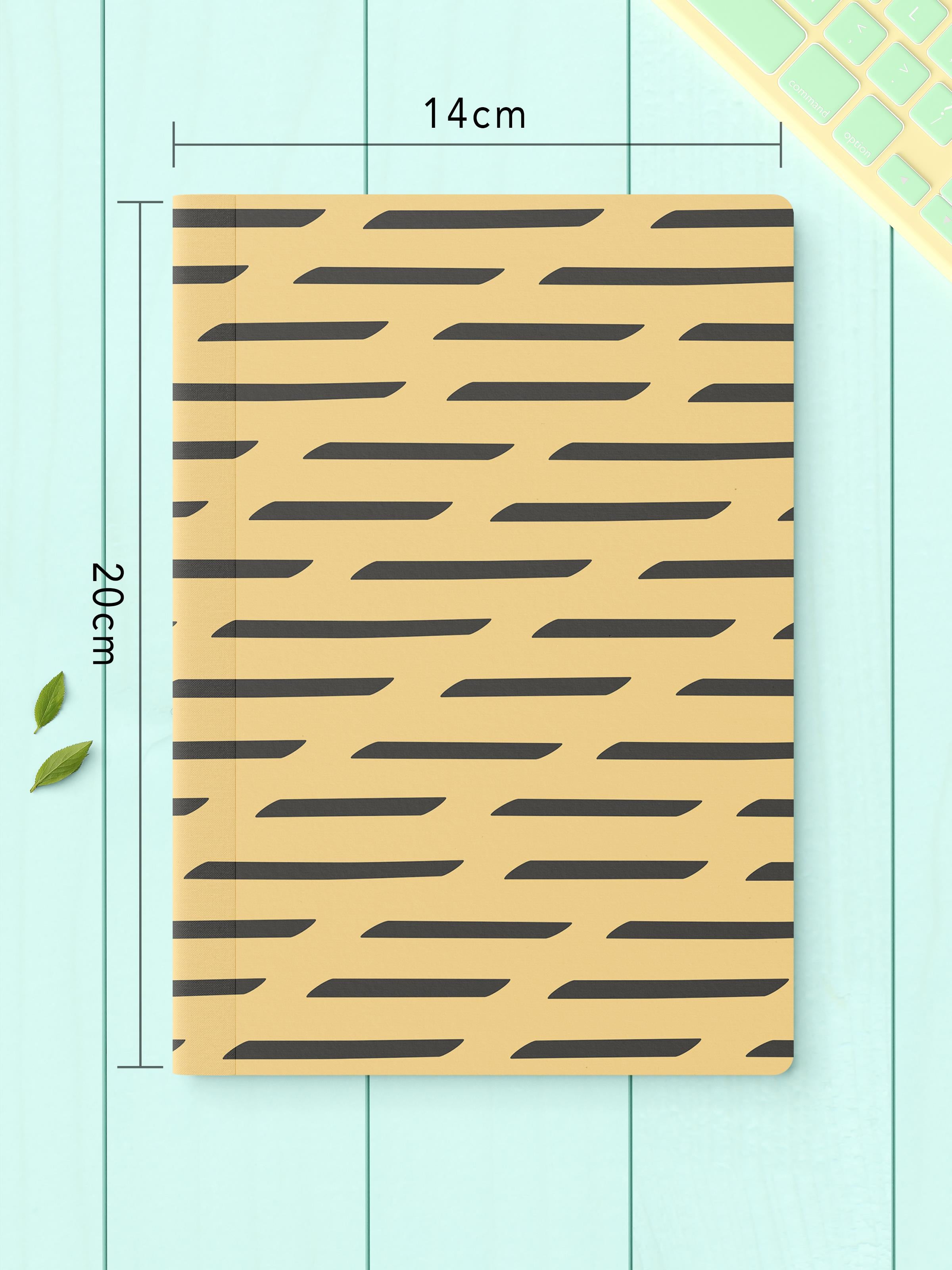 Çizgisiz Defter Seti, 2 Adet Geometrik Desenli Notebook, Not Defteri, Anı Defteri, 64 Sayfa Orta Boy