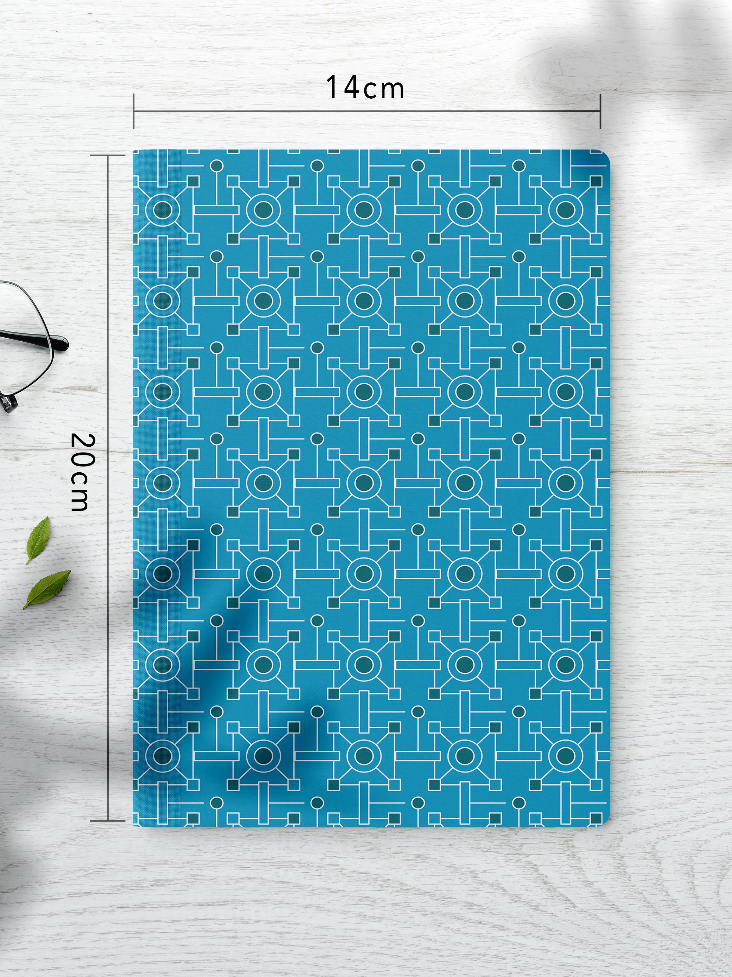 Çizgisiz Defter Seti, 2 Adet Geometrik Desenli Notebook, Not Defteri, Anı Defteri, 64 Sayfa Orta Boy