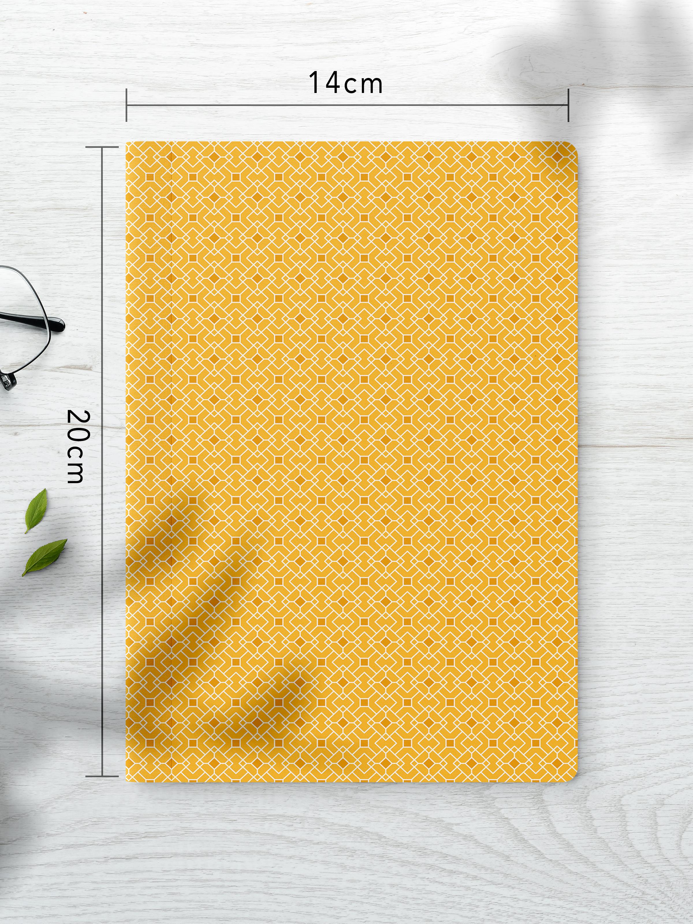 Çizgisiz Defter Seti, 2 Adet Geometrik Desenli Notebook, Not Defteri, Anı Defteri, 64 Sayfa Orta Boy