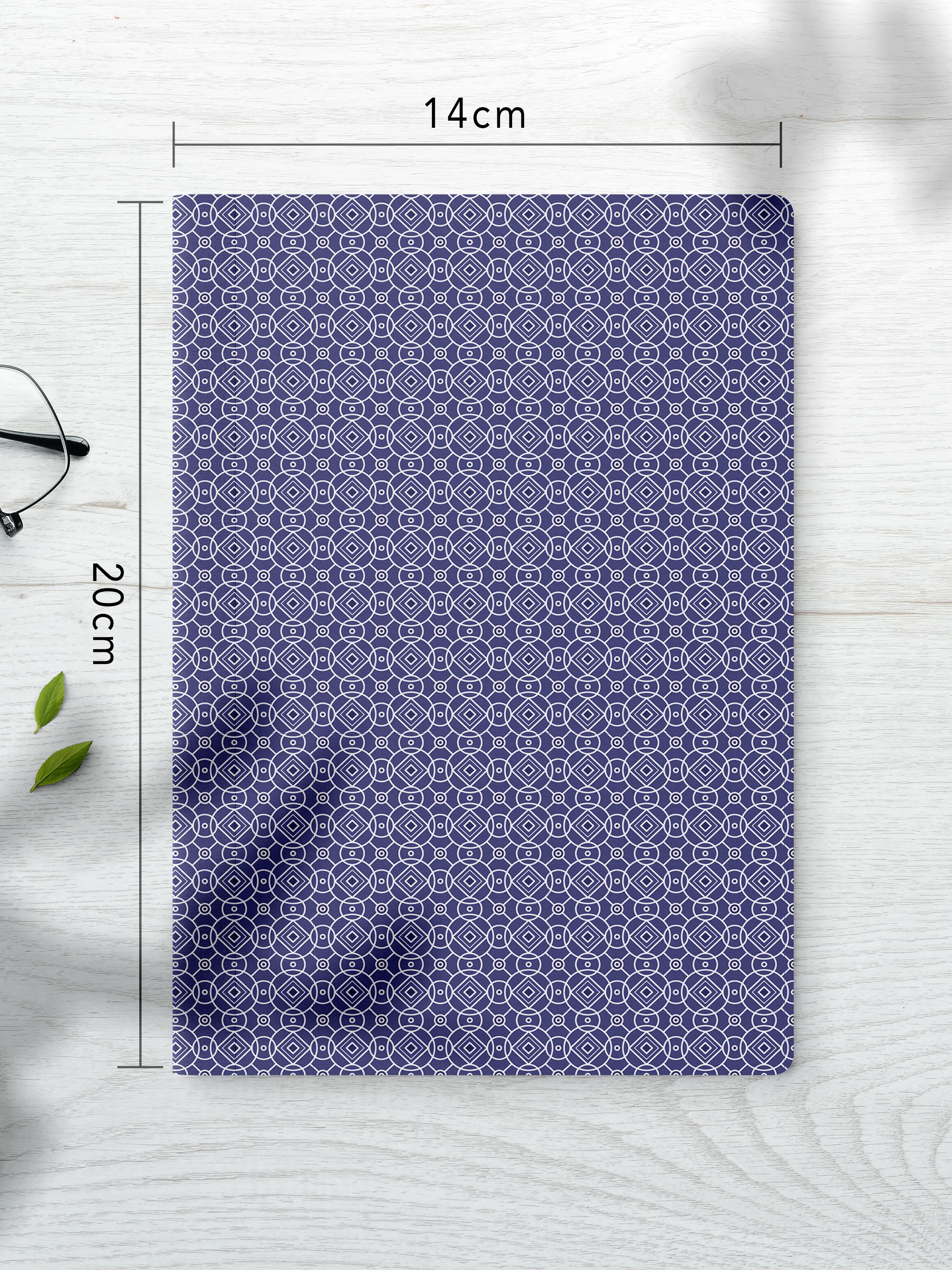 Çizgisiz Defter Seti, 2 Adet Geometrik Desenli Notebook, Not Defteri, Anı Defteri, 64 Sayfa Orta Boy