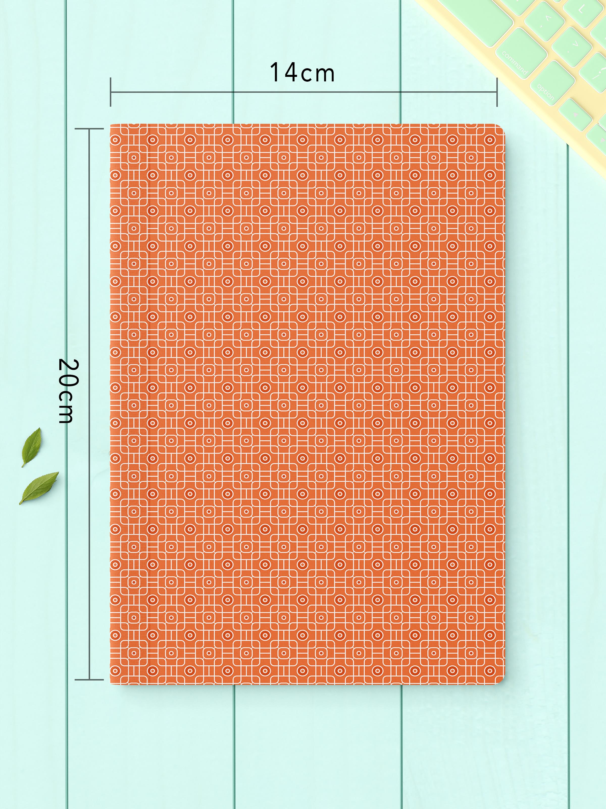 Çizgisiz Defter Seti, 2 Adet Geometrik Desenli Notebook, Not Defteri, Anı Defteri, 64 Sayfa Orta Boy