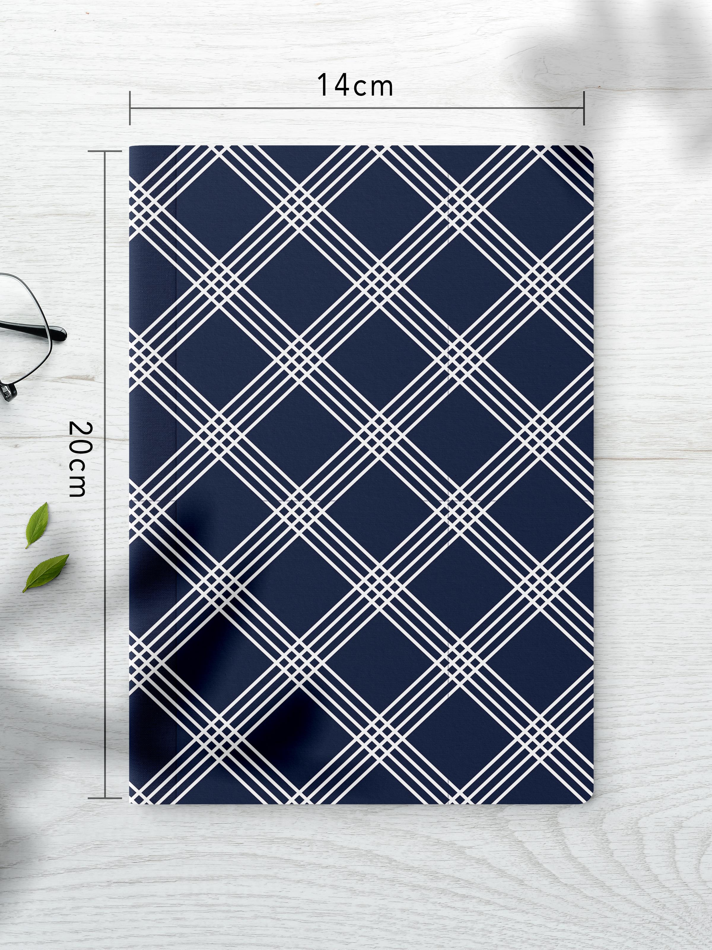 Çizgisiz Defter Seti, 2 Adet Geometrik Desenli Notebook, Not Defteri, Anı Defteri, 64 Sayfa Orta Boy