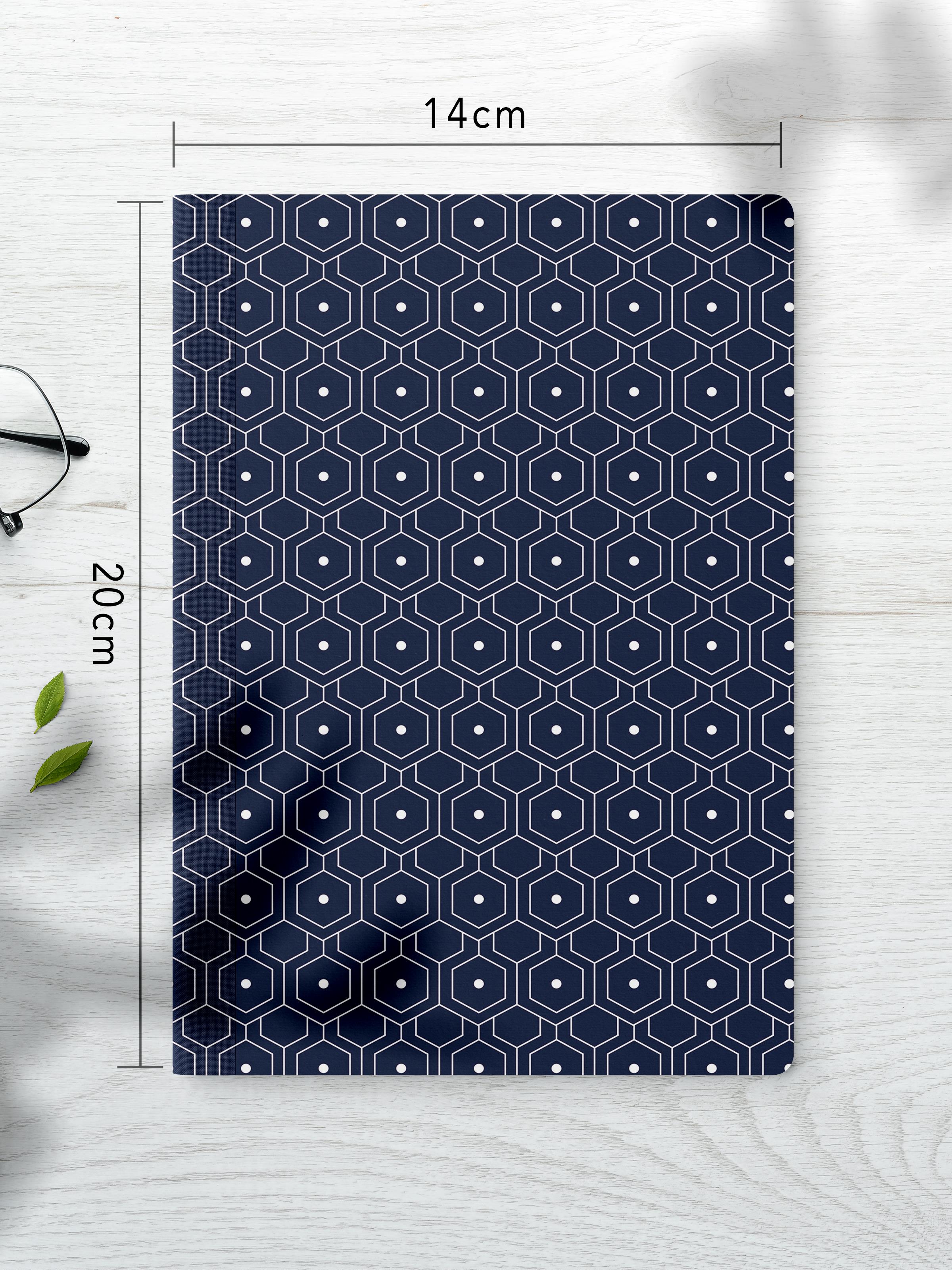 Çizgisiz Defter Seti, 2 Adet Geometrik Desenli Notebook, Not Defteri, Anı Defteri, 64 Sayfa Orta Boy