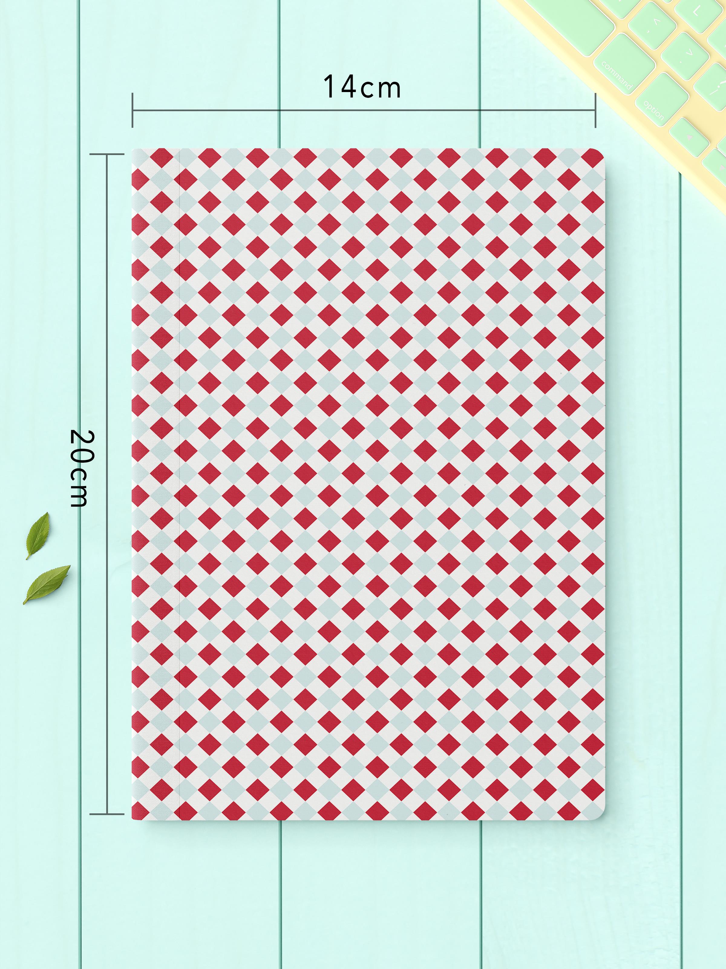 Çizgisiz Defter Seti, 2 Adet Geometrik Desenli Notebook, Not Defteri, Anı Defteri, 64 Sayfa Orta Boy