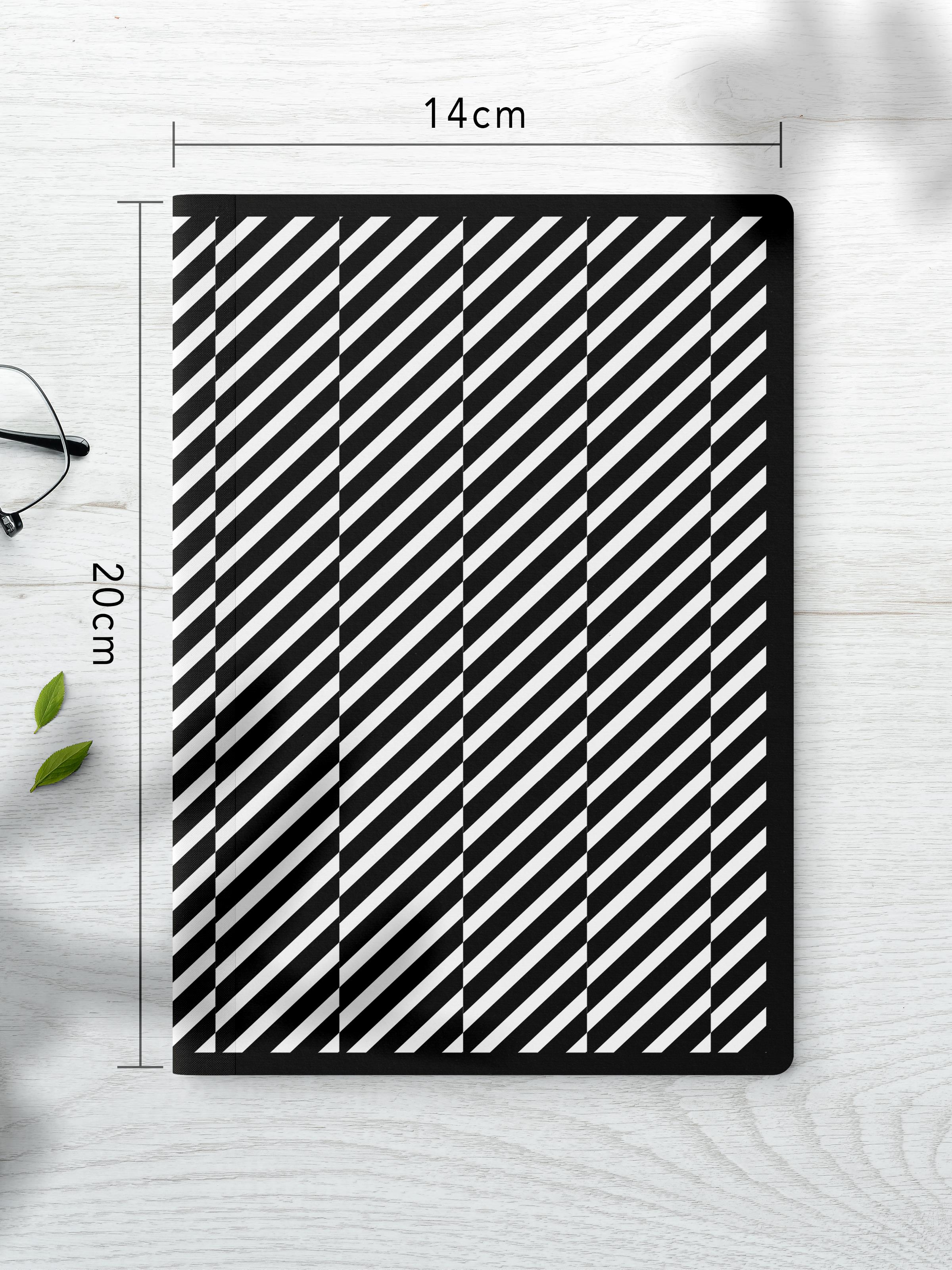 Çizgisiz Defter Seti, 2 Adet Geometrik Desenli Notebook, Not Defteri, Anı Defteri, 64 Sayfa Orta Boy