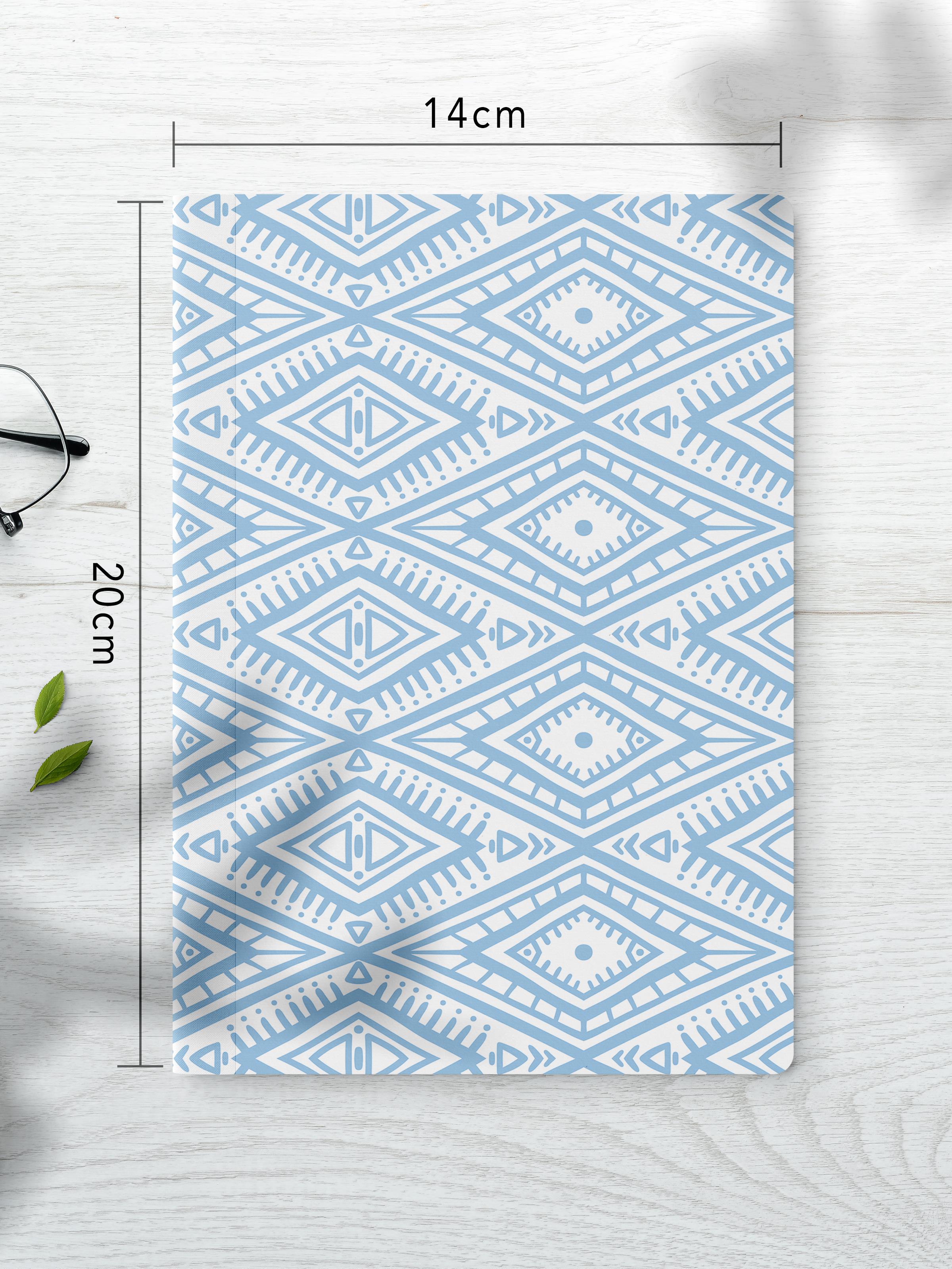 Çizgisiz Defter Seti, 2 Adet Geometrik Desenli Notebook, Not Defteri, Anı Defteri, 64 Sayfa Orta Boy