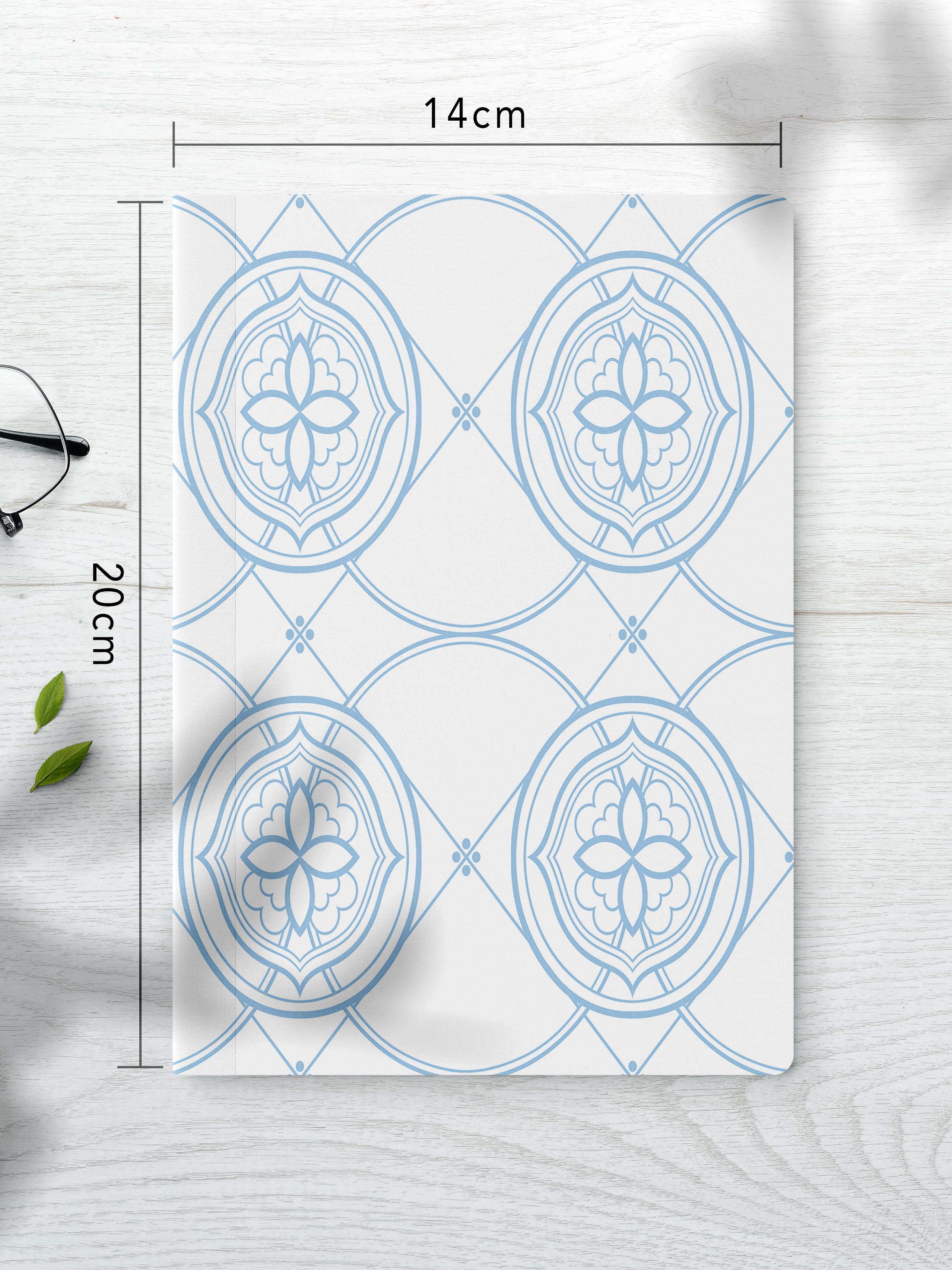 Çizgisiz Defter Seti, 2 Adet Geometrik Desenli Notebook, Not Defteri, Anı Defteri, 64 Sayfa Orta Boy