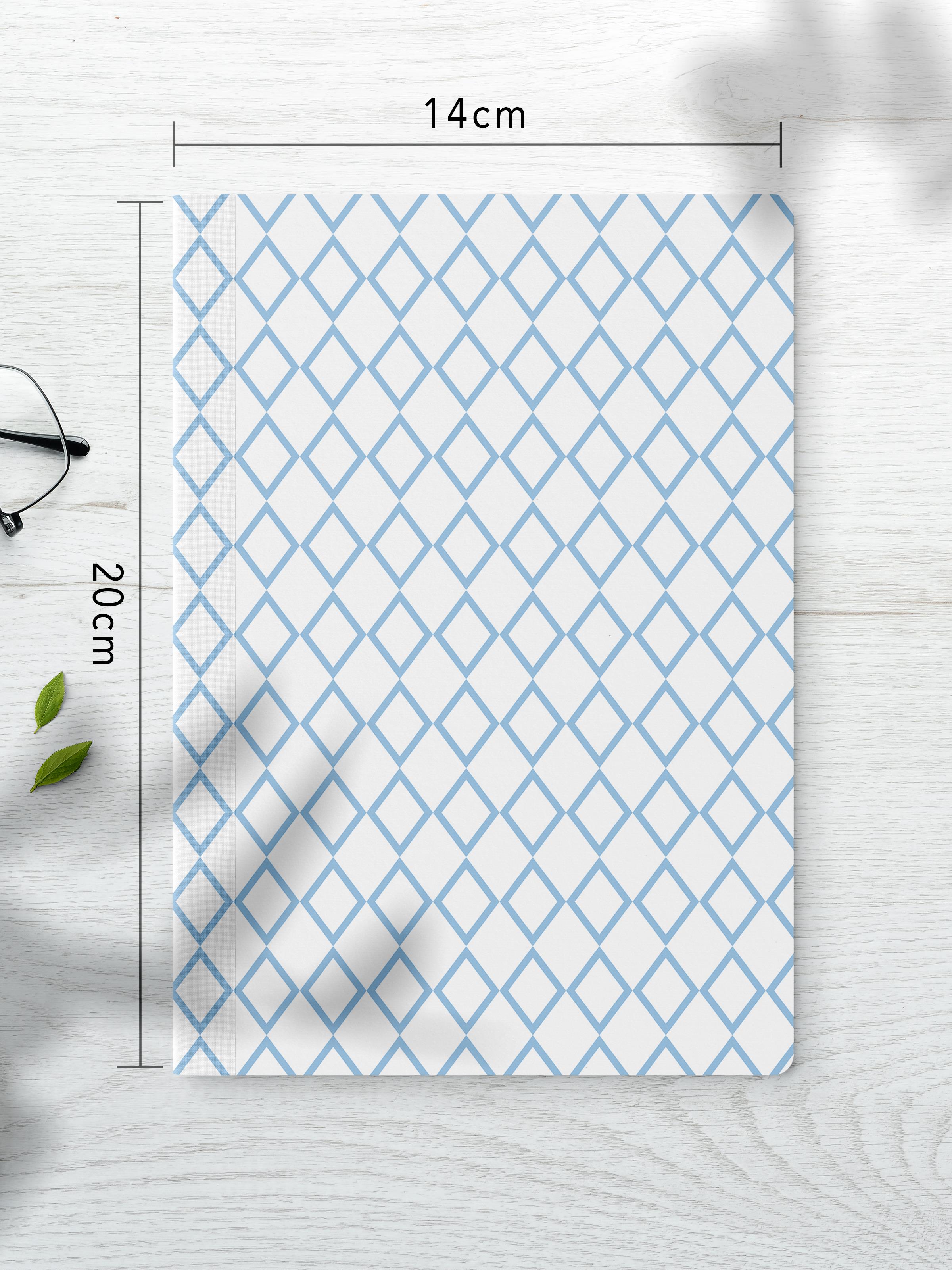 Çizgisiz Defter Seti, 2 Adet Geometrik Desenli Notebook, Not Defteri, Anı Defteri, 64 Sayfa Orta Boy