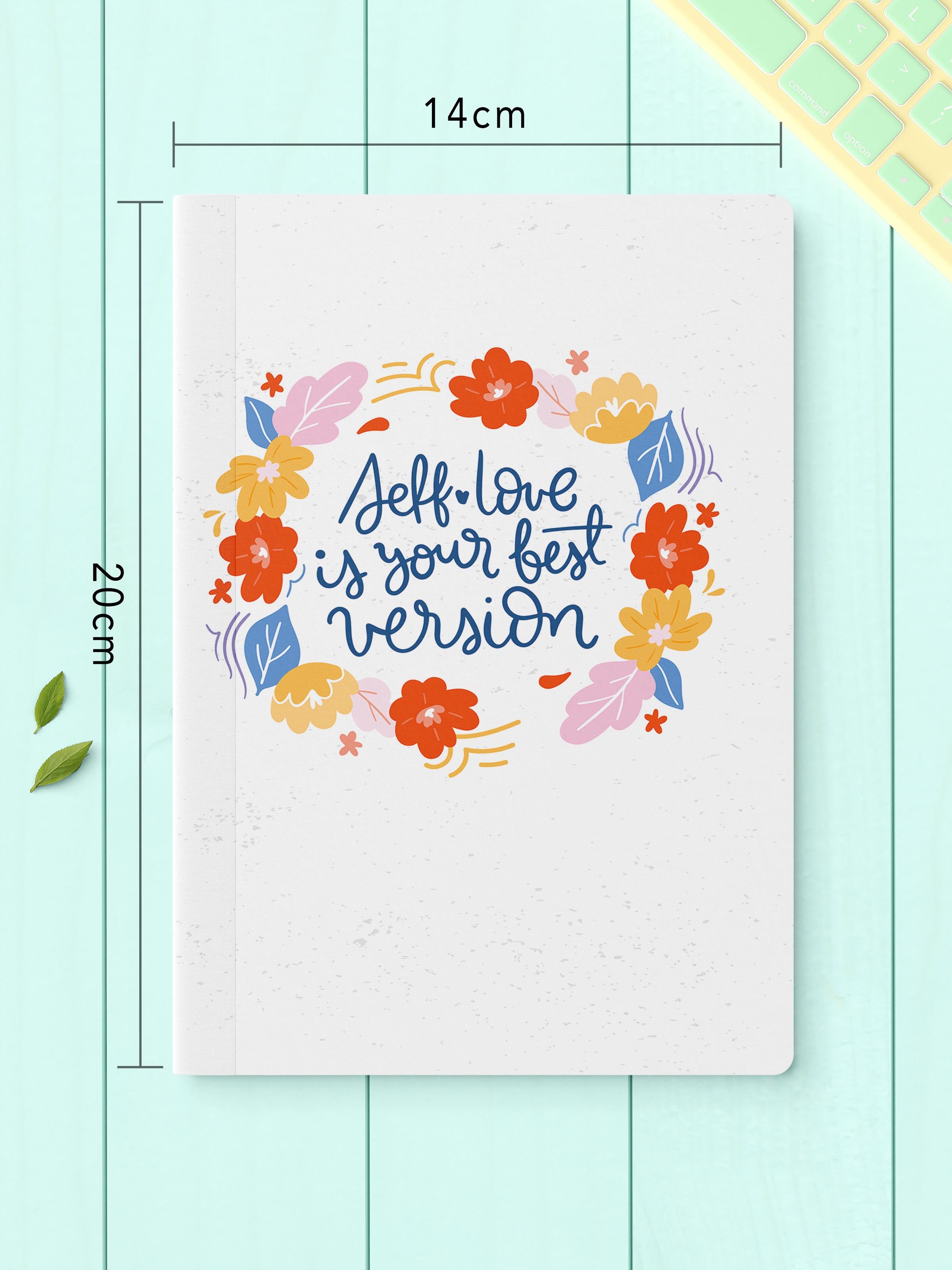 Çizgisiz Defter Seti, 2 Adet Motivasyon Desenli Notebook, Not Defteri, Anı Defteri, 64 Sayfa