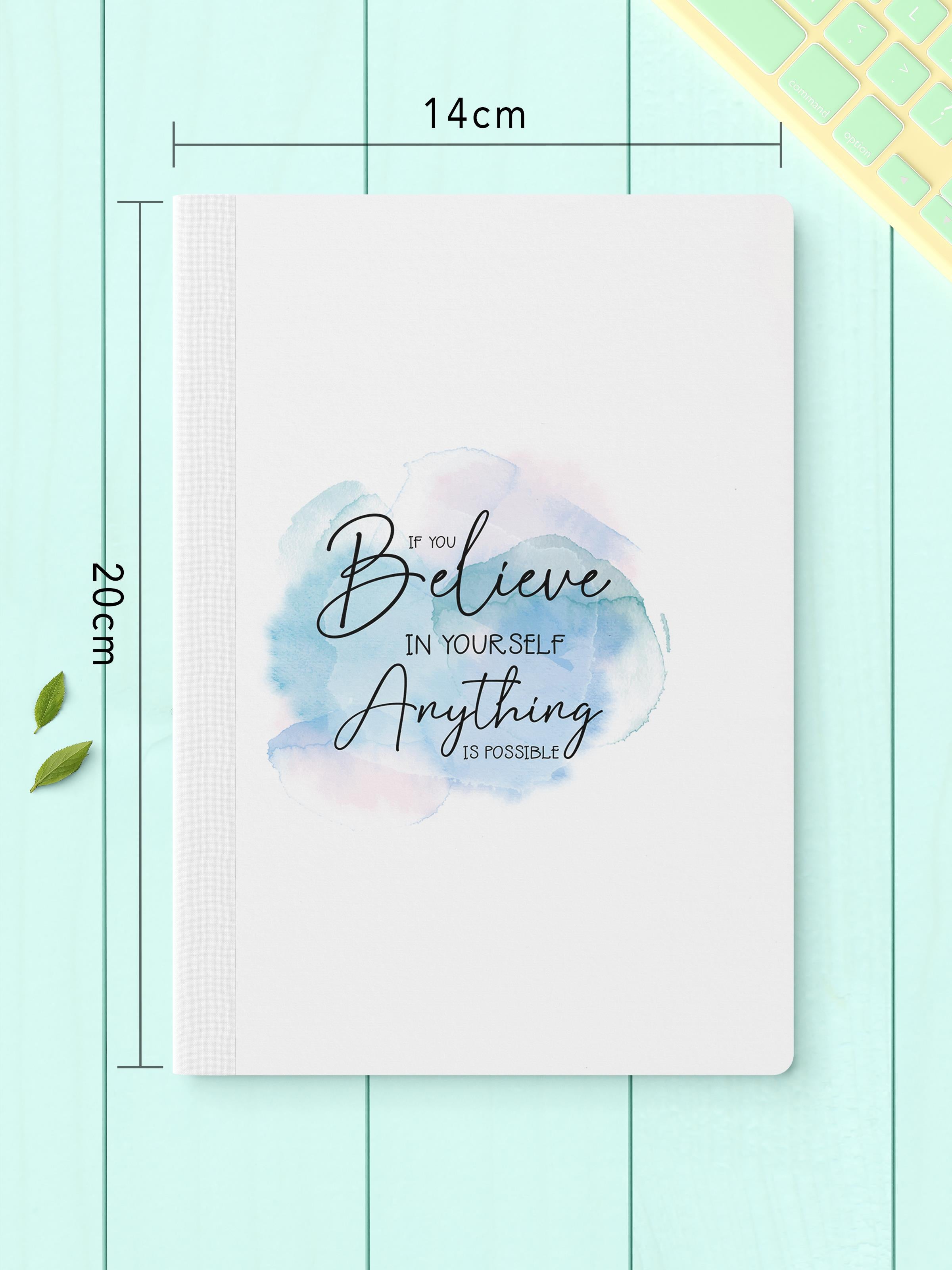 Çizgisiz Defter Seti, 2 Adet Motivasyon Desenli Notebook, Not Defteri, Anı Defteri, 64 Sayfa
