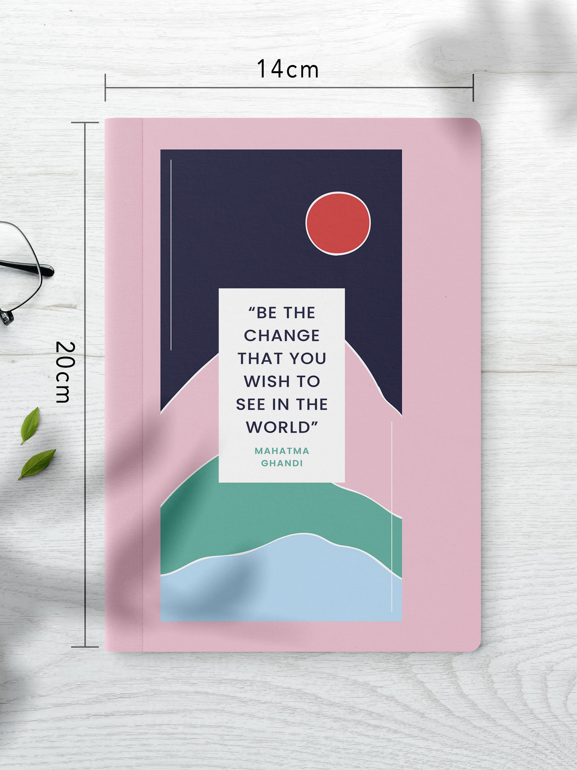 Çizgisiz Defter Seti, 2 Adet Motivasyon Desenli Notebook, Not Defteri, Anı Defteri, 64 Sayfa