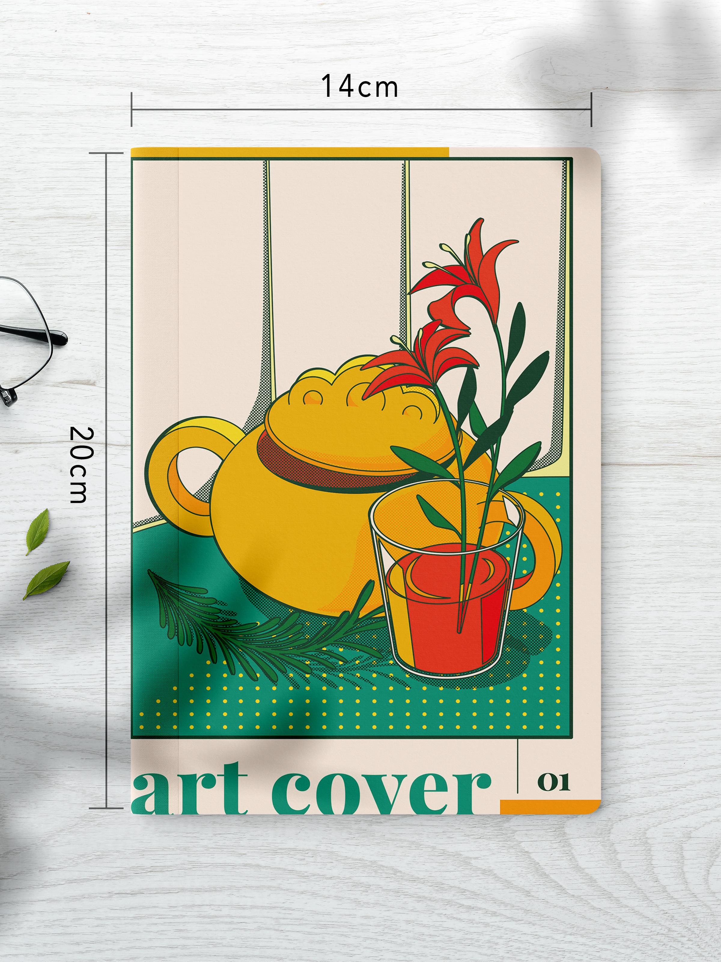 Çizgisiz Defter Seti, 2 Adet Vintage Desenli Notebook, Not Defteri, Anı Defteri, 64 Sayfa Orta Boy
