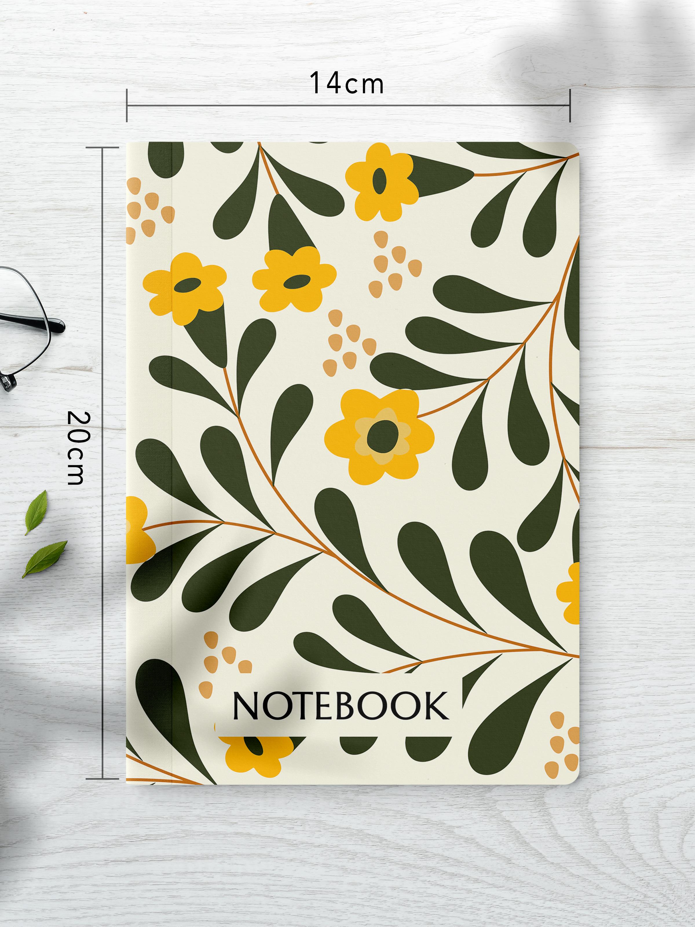 Çizgisiz Defter Seti, 2 Adet Vintage Desenli Notebook, Not Defteri, Anı Defteri, 64 Sayfa Orta Boy