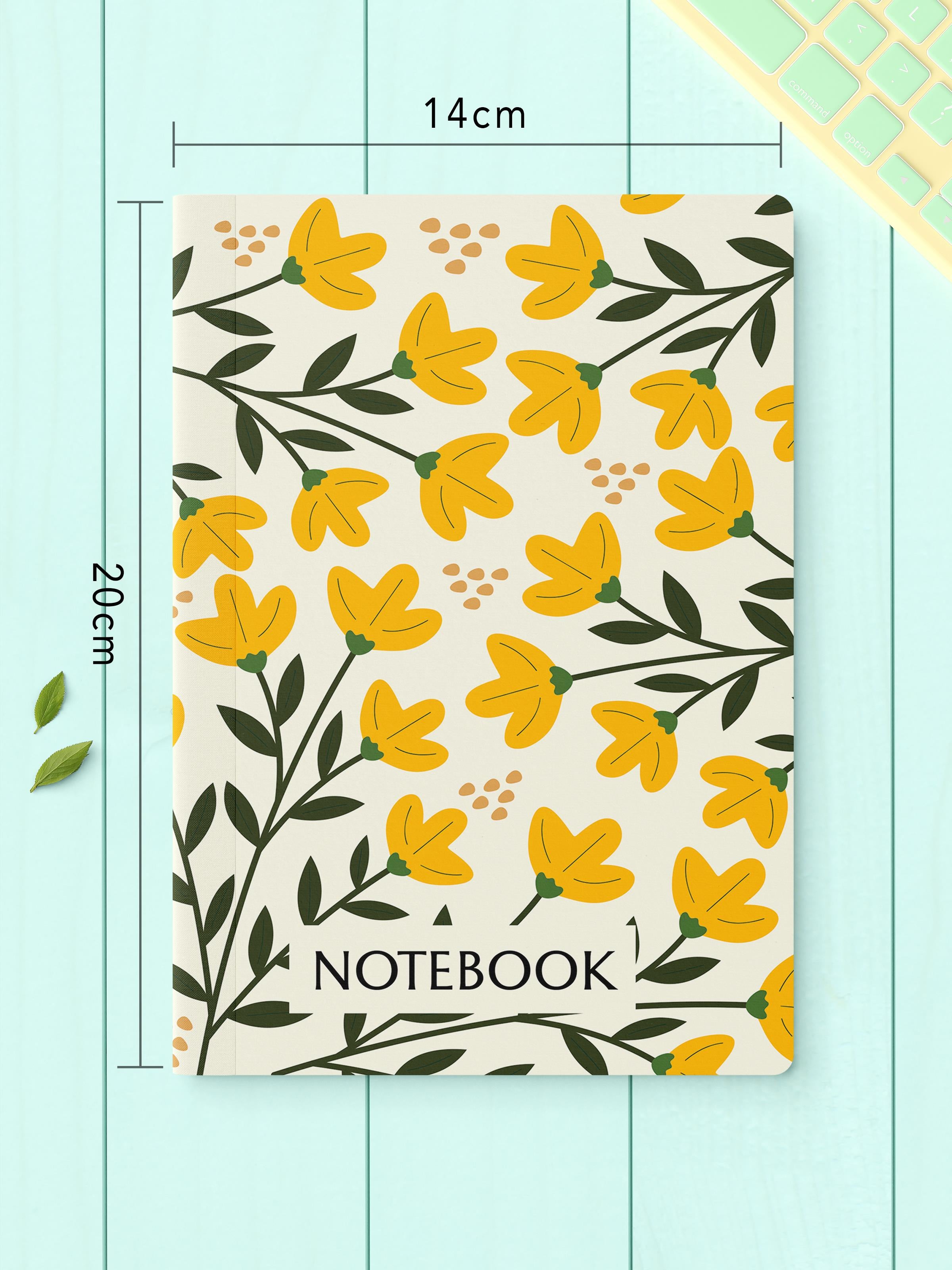 Çizgisiz Defter Seti, 2 Adet Vintage Desenli Notebook, Not Defteri, Anı Defteri, 64 Sayfa Orta Boy