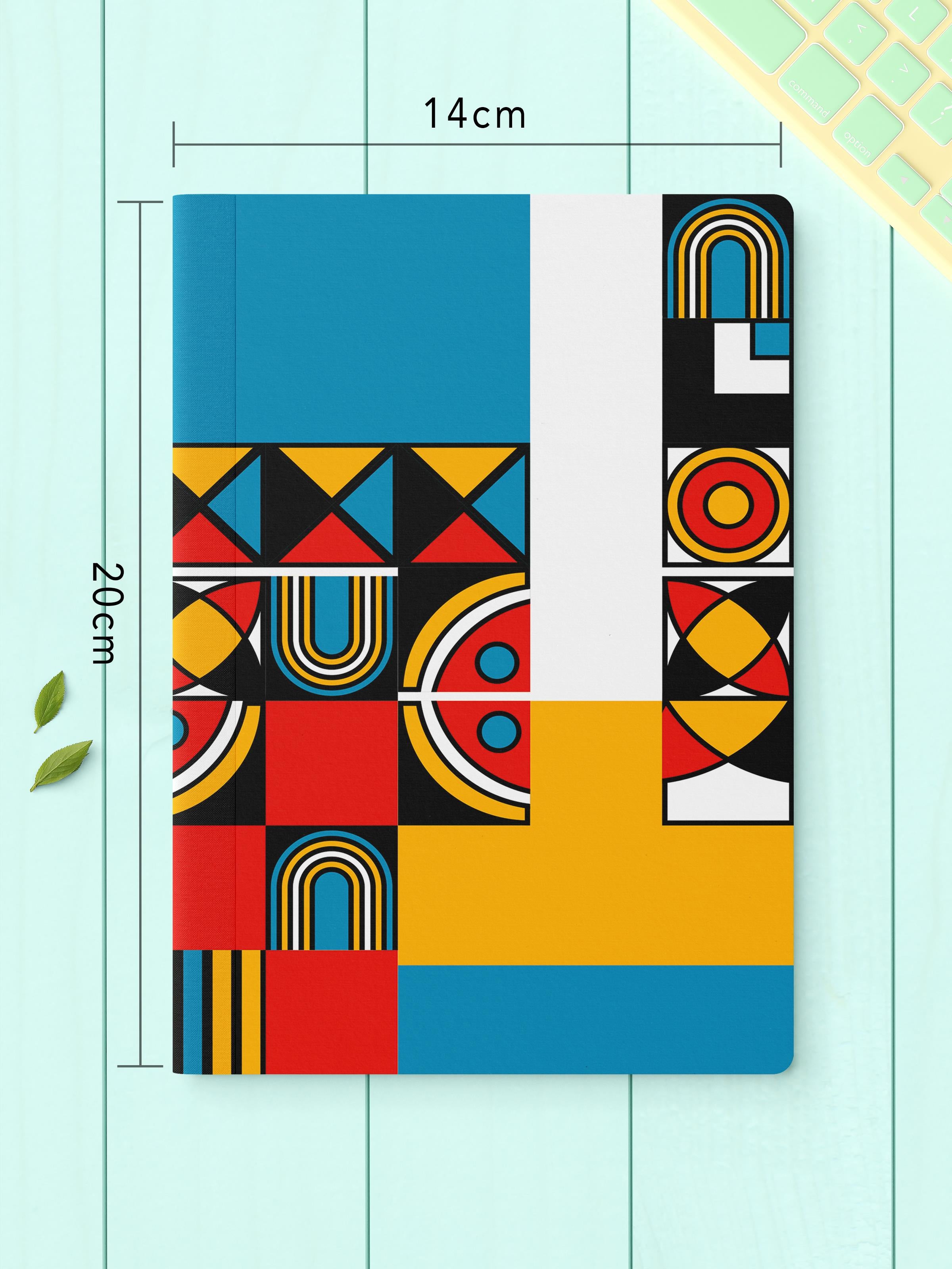 Çizgisiz Defter Seti, 2 Adet Vintage Desenli Notebook, Not Defteri, Anı Defteri, 64 Sayfa Orta Boy