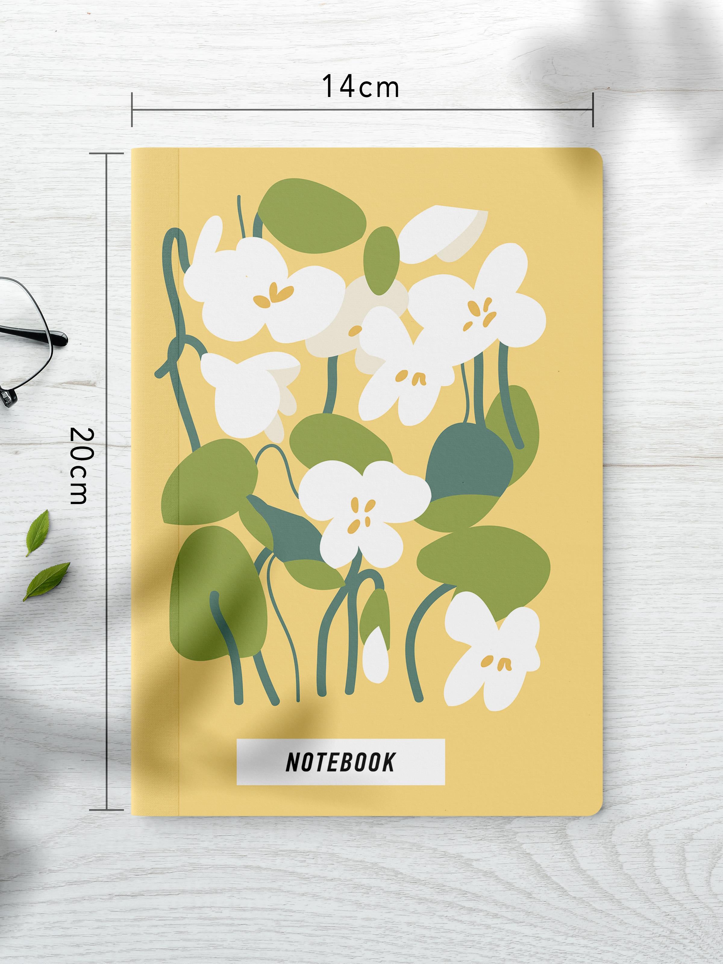 Çizgisiz Defter Seti, 2 Adet Vintage Desenli Notebook, Not Defteri, Anı Defteri, 64 Sayfa Orta Boy