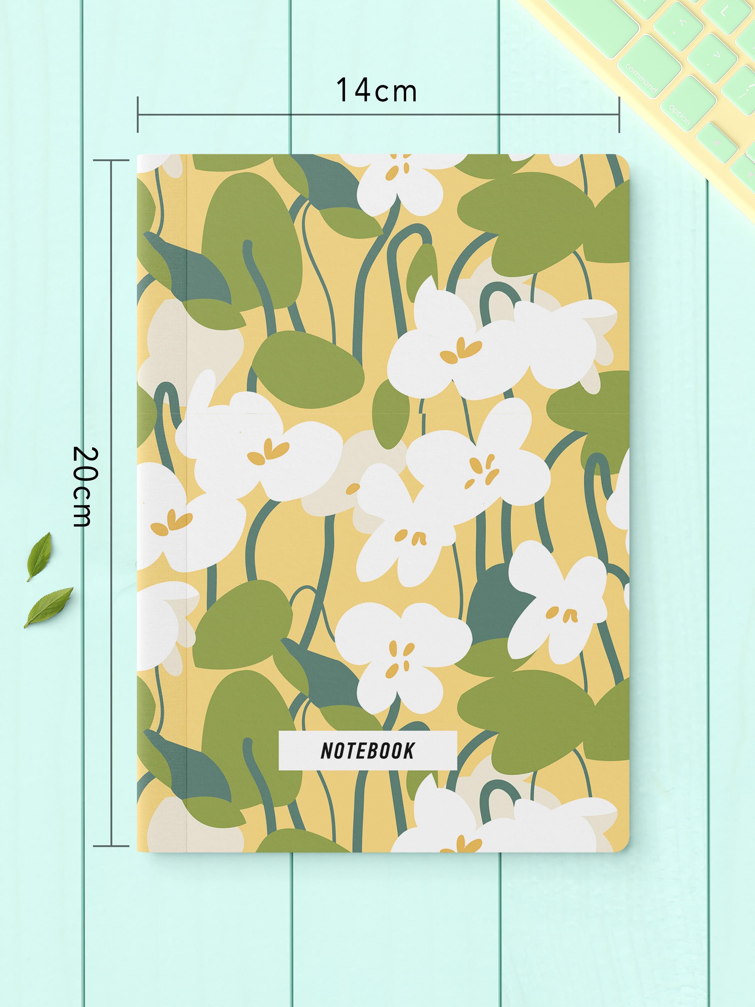 Çizgisiz Defter Seti, 2 Adet Vintage Desenli Notebook, Not Defteri, Anı Defteri, 64 Sayfa Orta Boy