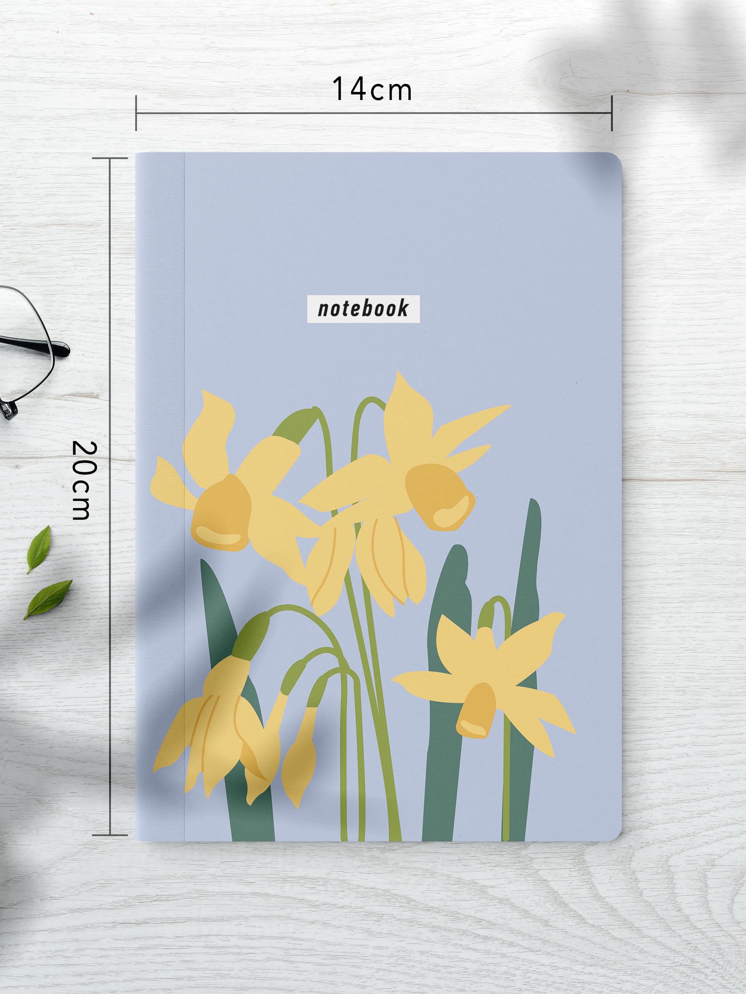 Çizgisiz Defter Seti, 2 Adet Vintage Desenli Notebook, Not Defteri, Anı Defteri, 64 Sayfa Orta Boy