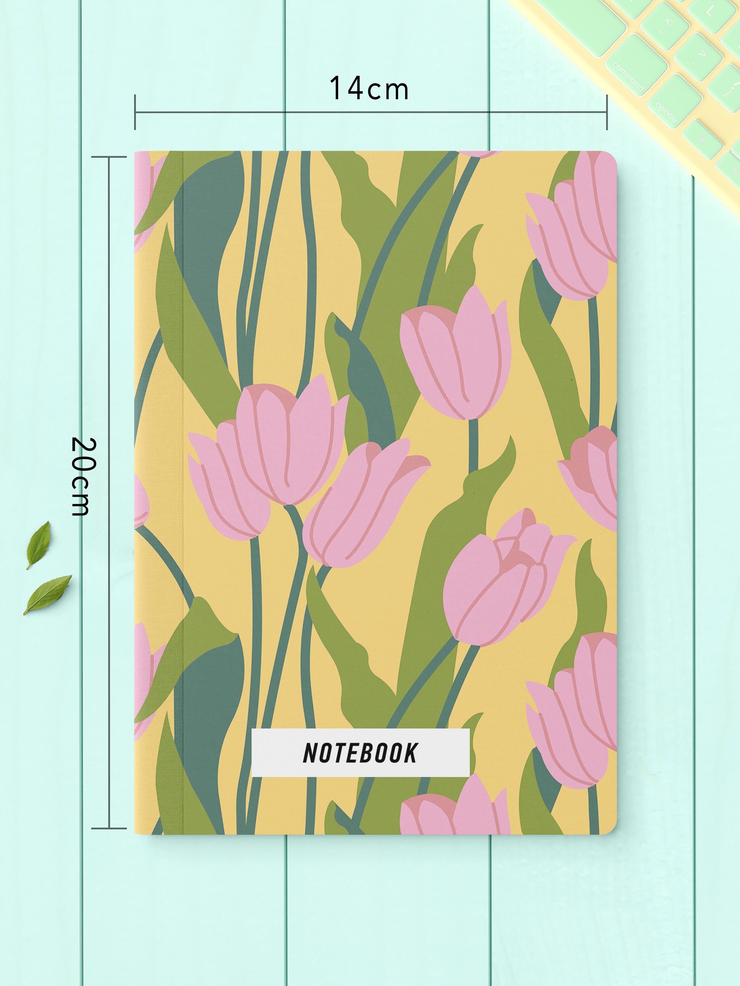 Çizgisiz Defter Seti, 2 Adet Vintage Desenli Notebook, Not Defteri, Anı Defteri, 64 Sayfa Orta Boy