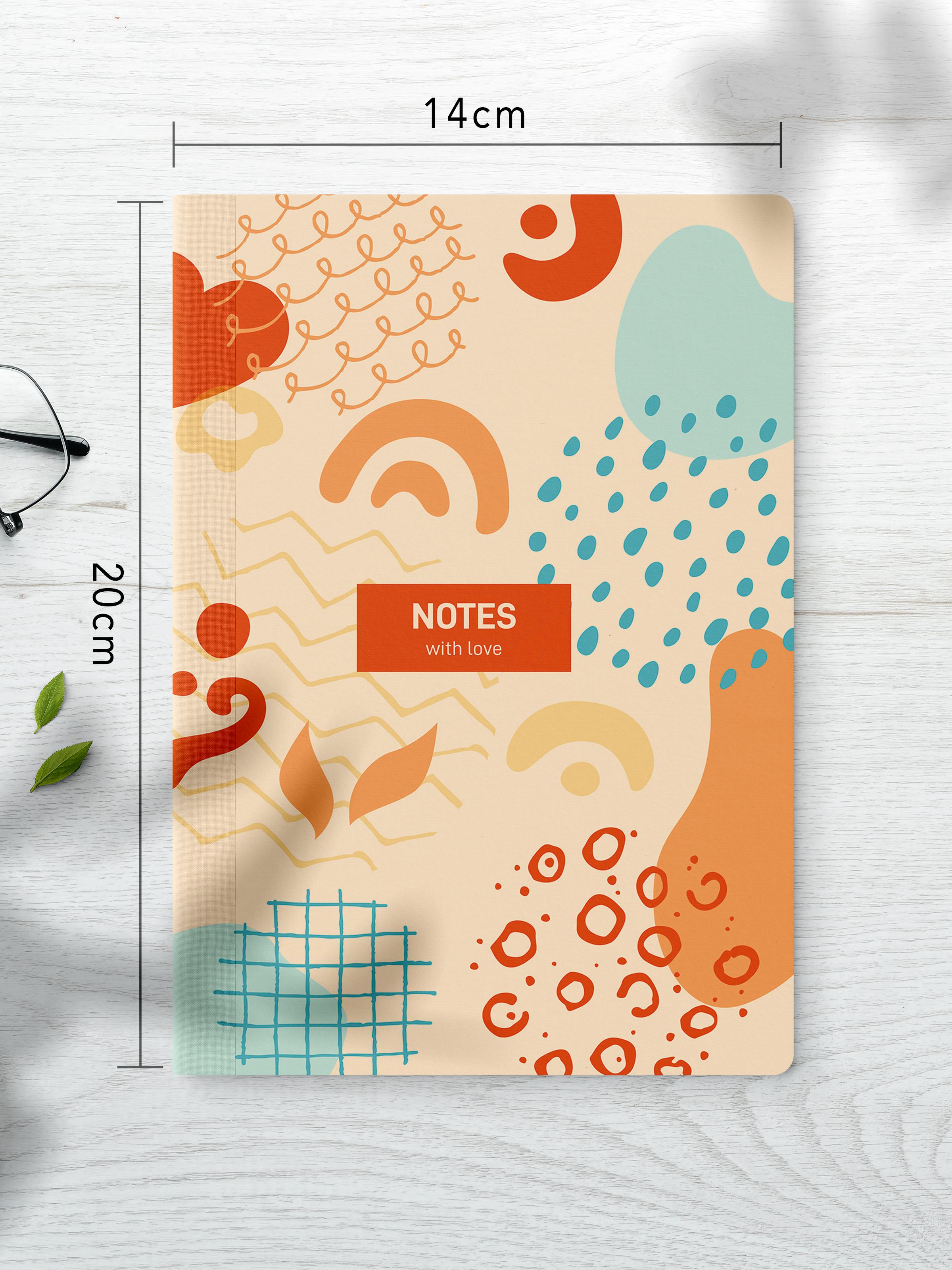 Çizgisiz Defter Seti, 2 Adet Vintage Desenli Notebook, Not Defteri, Anı Defteri, 64 Sayfa Orta Boy