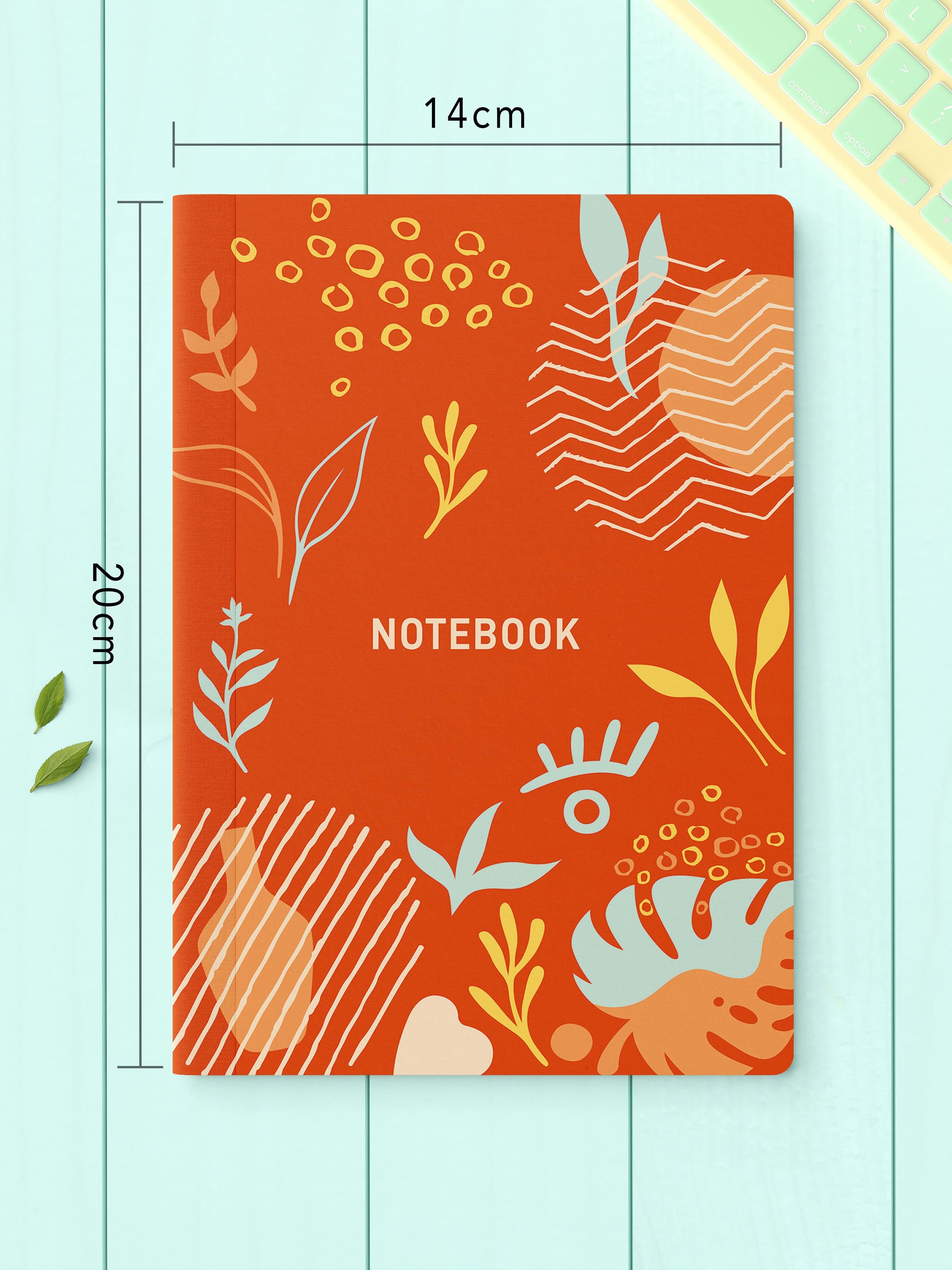 Çizgisiz Defter Seti, 2 Adet Vintage Desenli Notebook, Not Defteri, Anı Defteri, 64 Sayfa Orta Boy