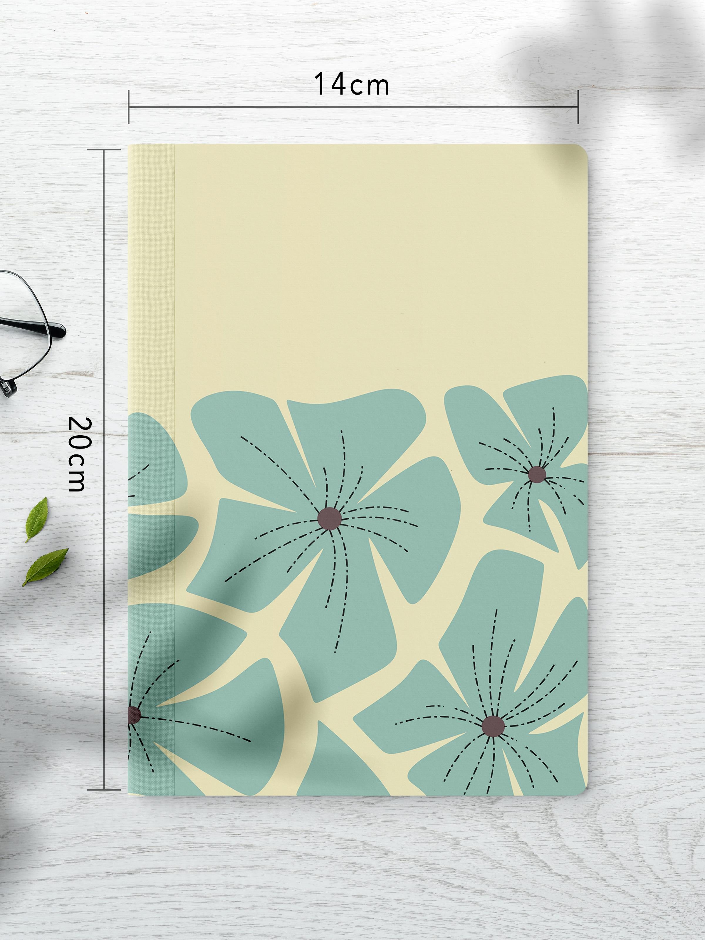 Çizgisiz Defter Seti, 2 Adet Vintage Desenli Notebook, Not Defteri, Anı Defteri, 64 Sayfa Orta Boy