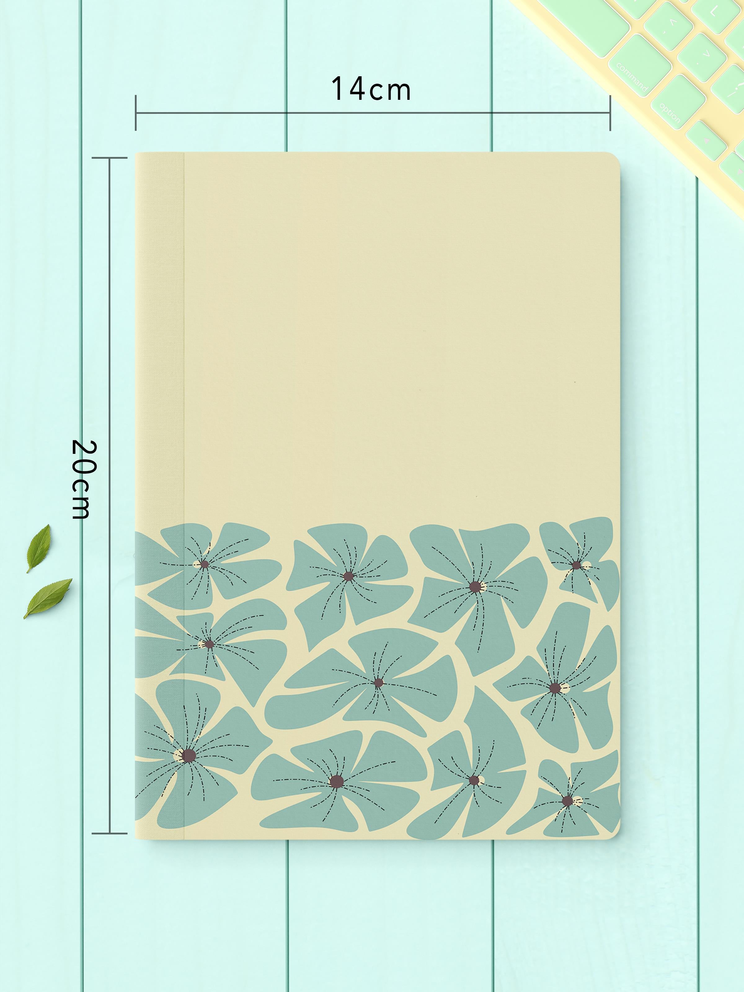 Çizgisiz Defter Seti, 2 Adet Vintage Desenli Notebook, Not Defteri, Anı Defteri, 64 Sayfa Orta Boy