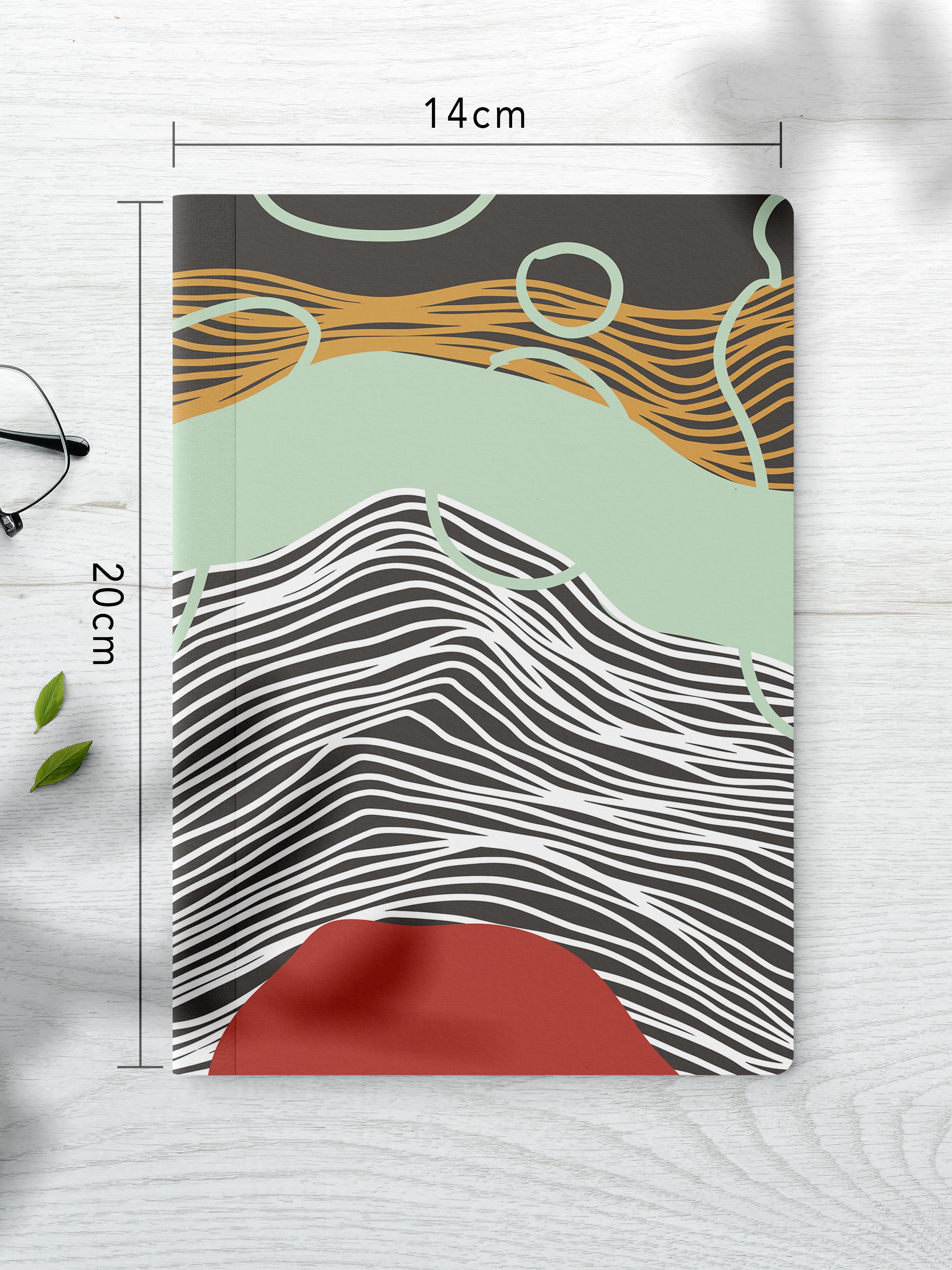 Çizgisiz Defter Seti, 2 Adet Vintage Desenli Notebook, Not Defteri, Anı Defteri, 64 Sayfa Orta Boy