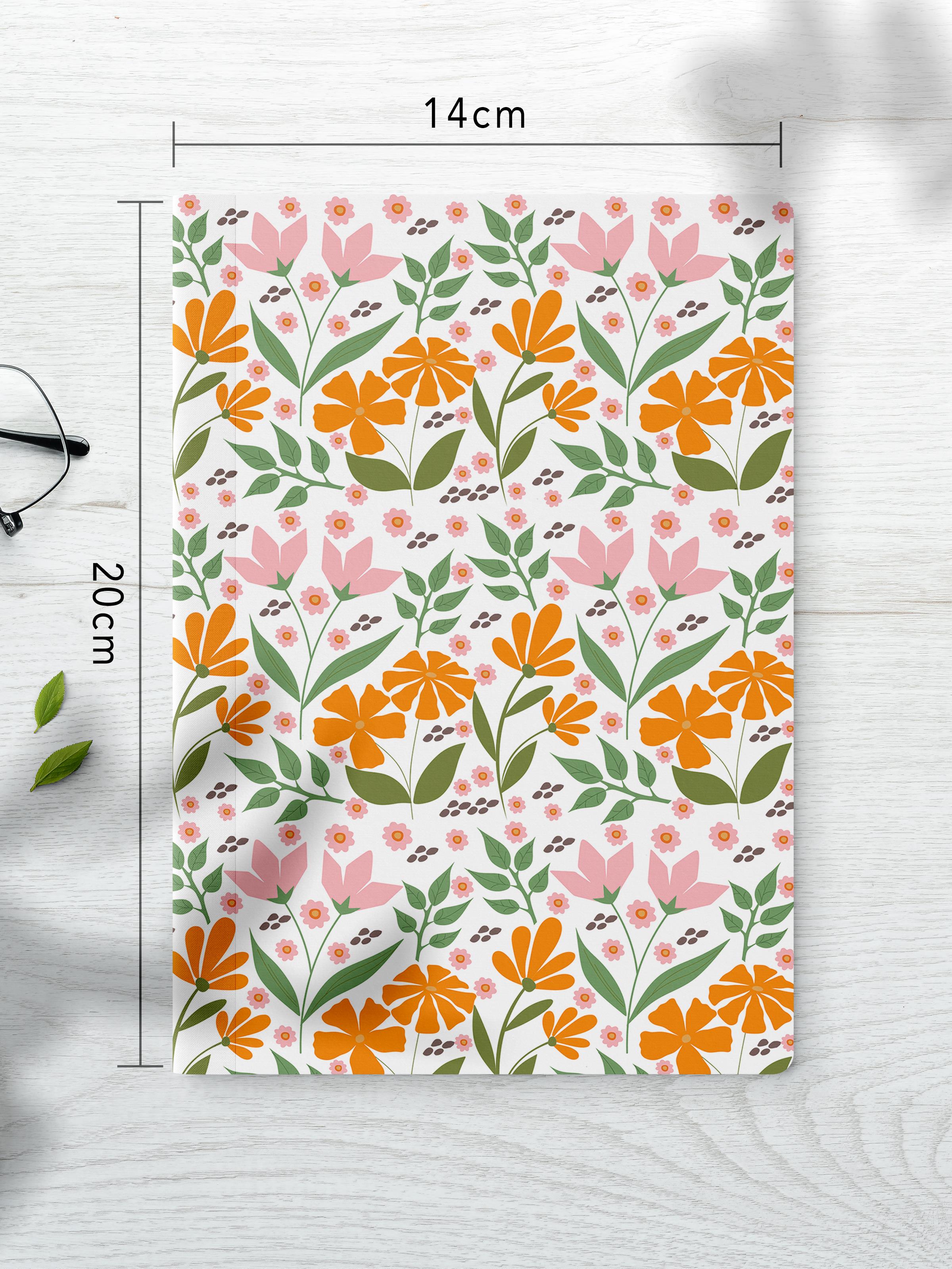 Çizgisiz Defter Seti, 2 Adet Vintage Desenli Notebook, Not Defteri, Anı Defteri, 64 Sayfa Orta Boy