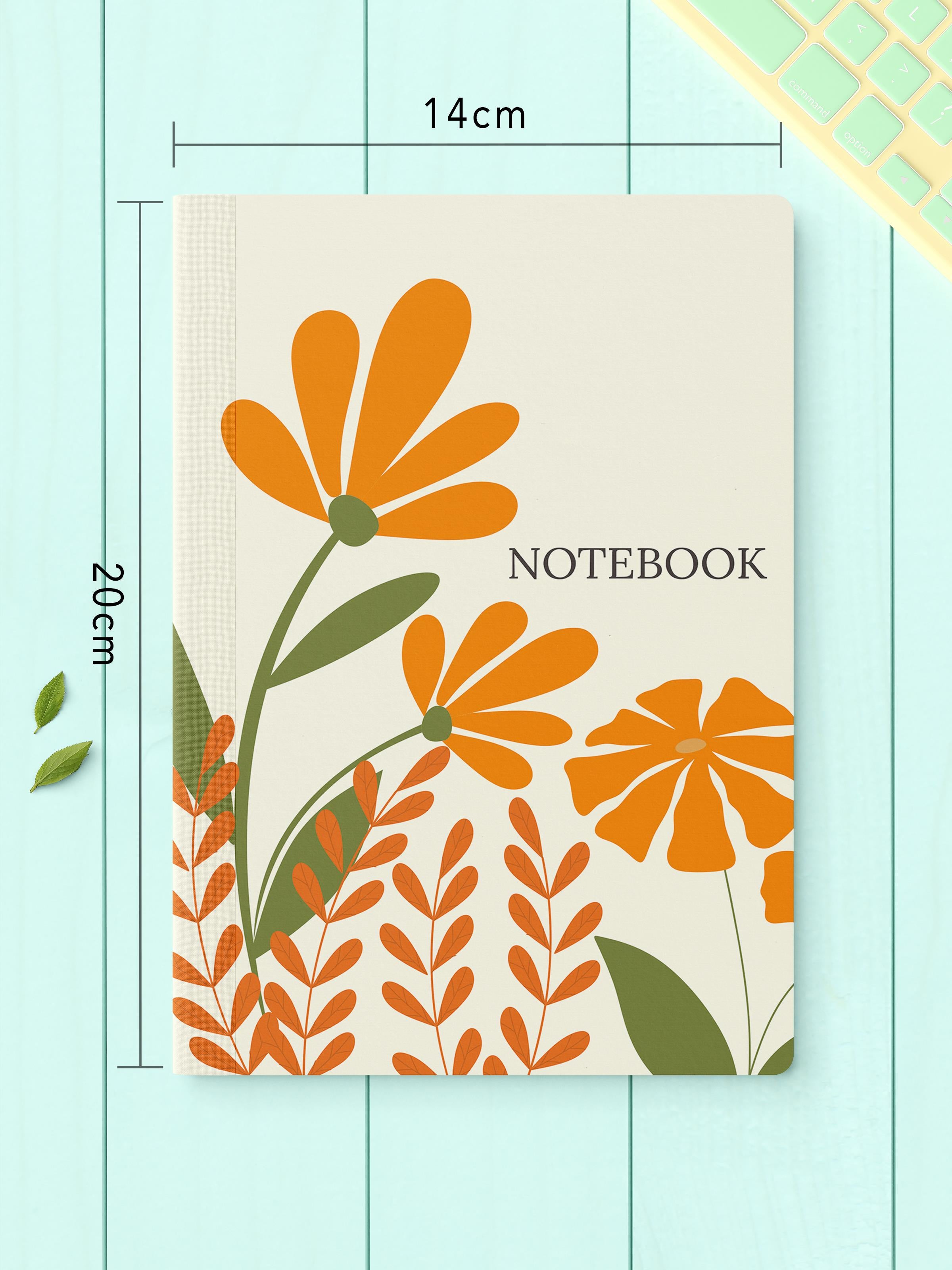 Çizgisiz Defter Seti, 2 Adet Vintage Desenli Notebook, Not Defteri, Anı Defteri, 64 Sayfa Orta Boy