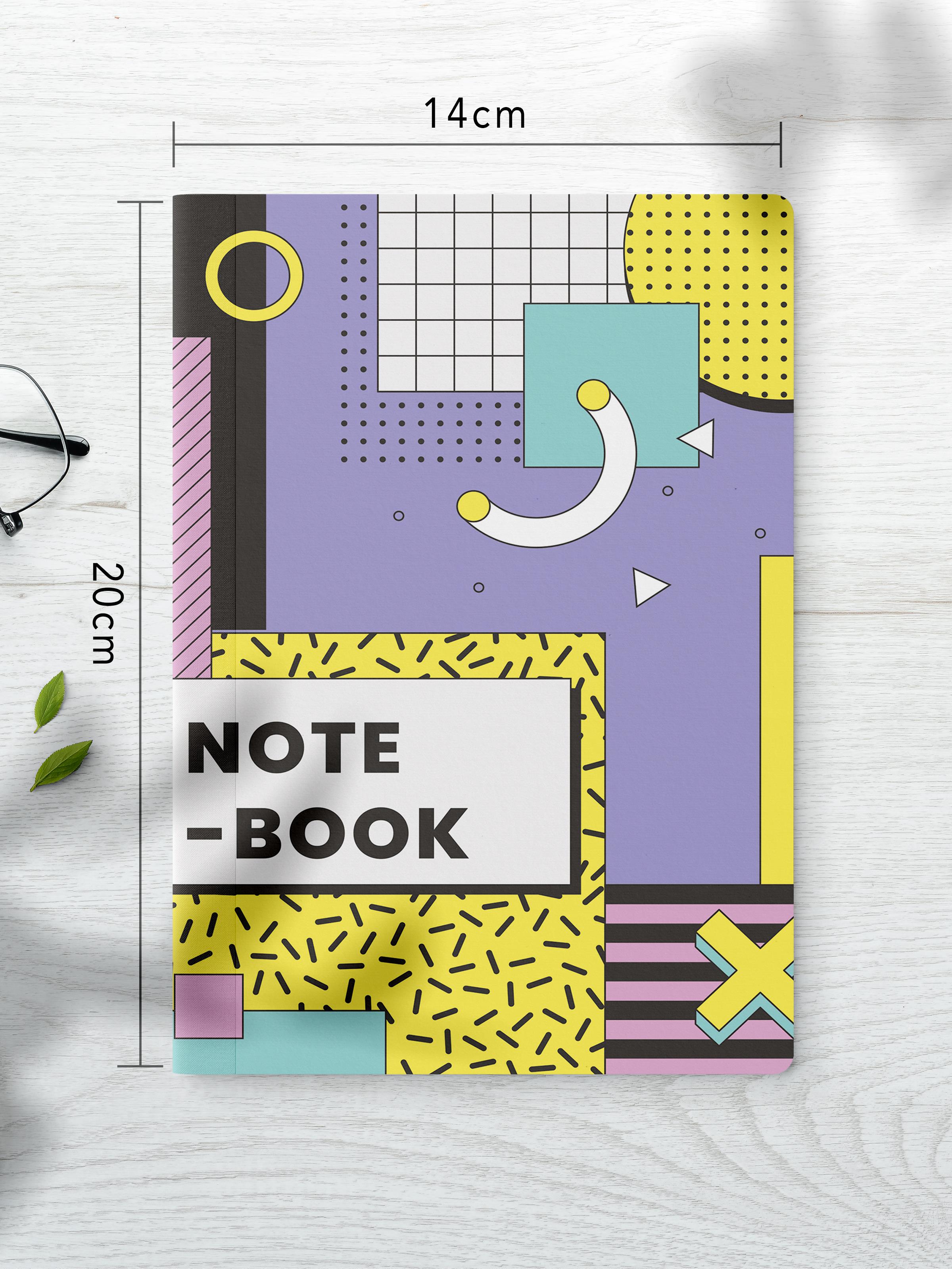 Çizgisiz Defter Seti, 2 Adet Vintage Desenli Notebook, Not Defteri, Anı Defteri, 64 Sayfa Orta Boy