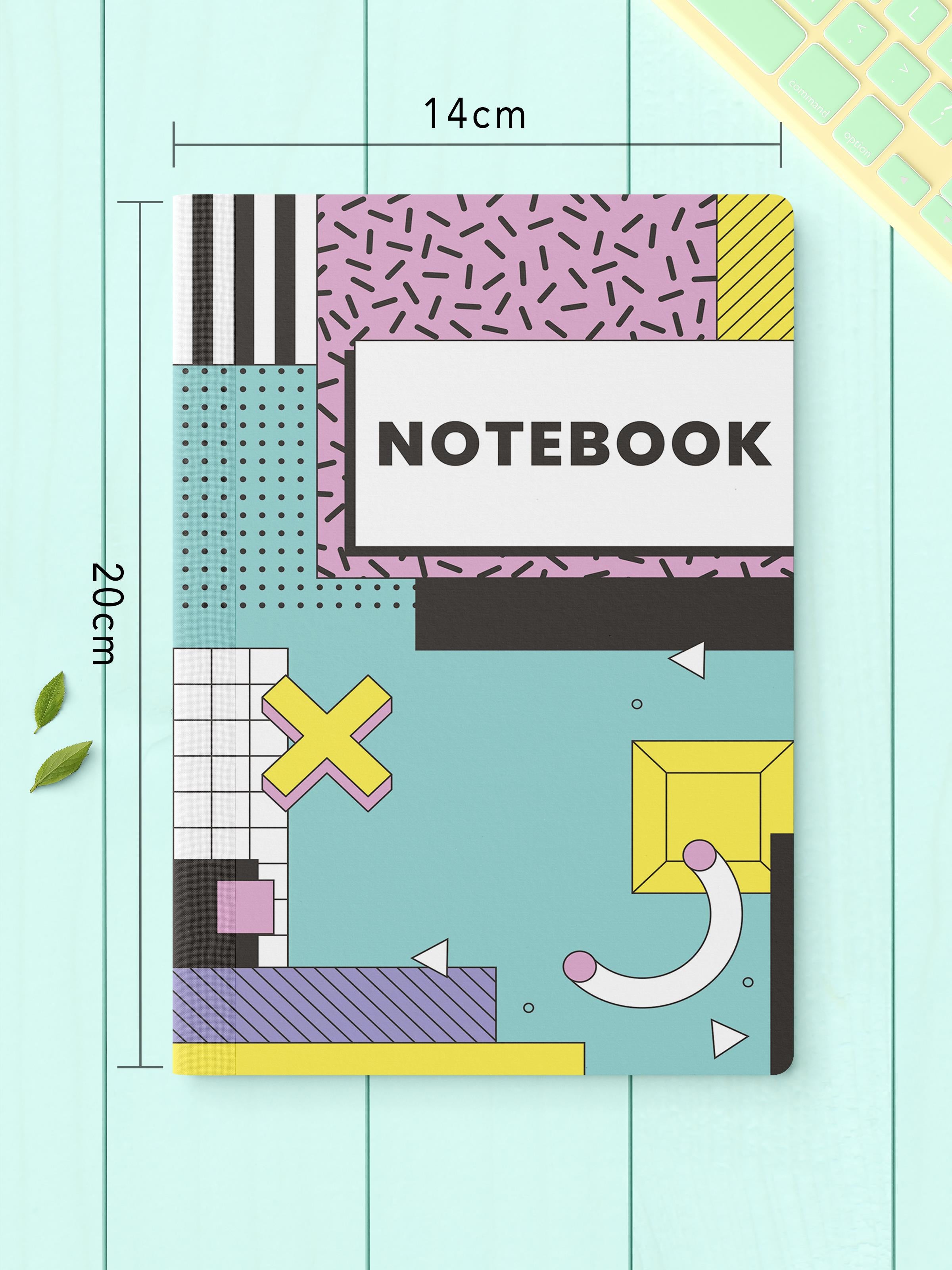 Çizgisiz Defter Seti, 2 Adet Vintage Desenli Notebook, Not Defteri, Anı Defteri, 64 Sayfa Orta Boy